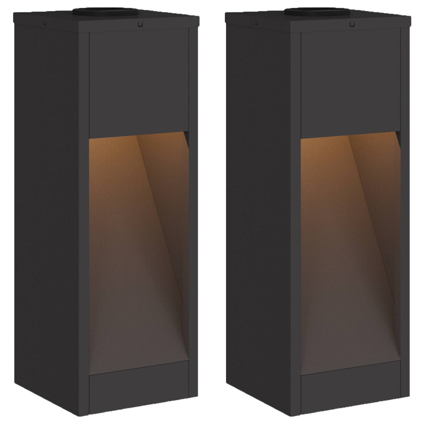 Solar LED Wegeleuchte 2 stk. Warmes Weiß 18 x 18 x 50 cm