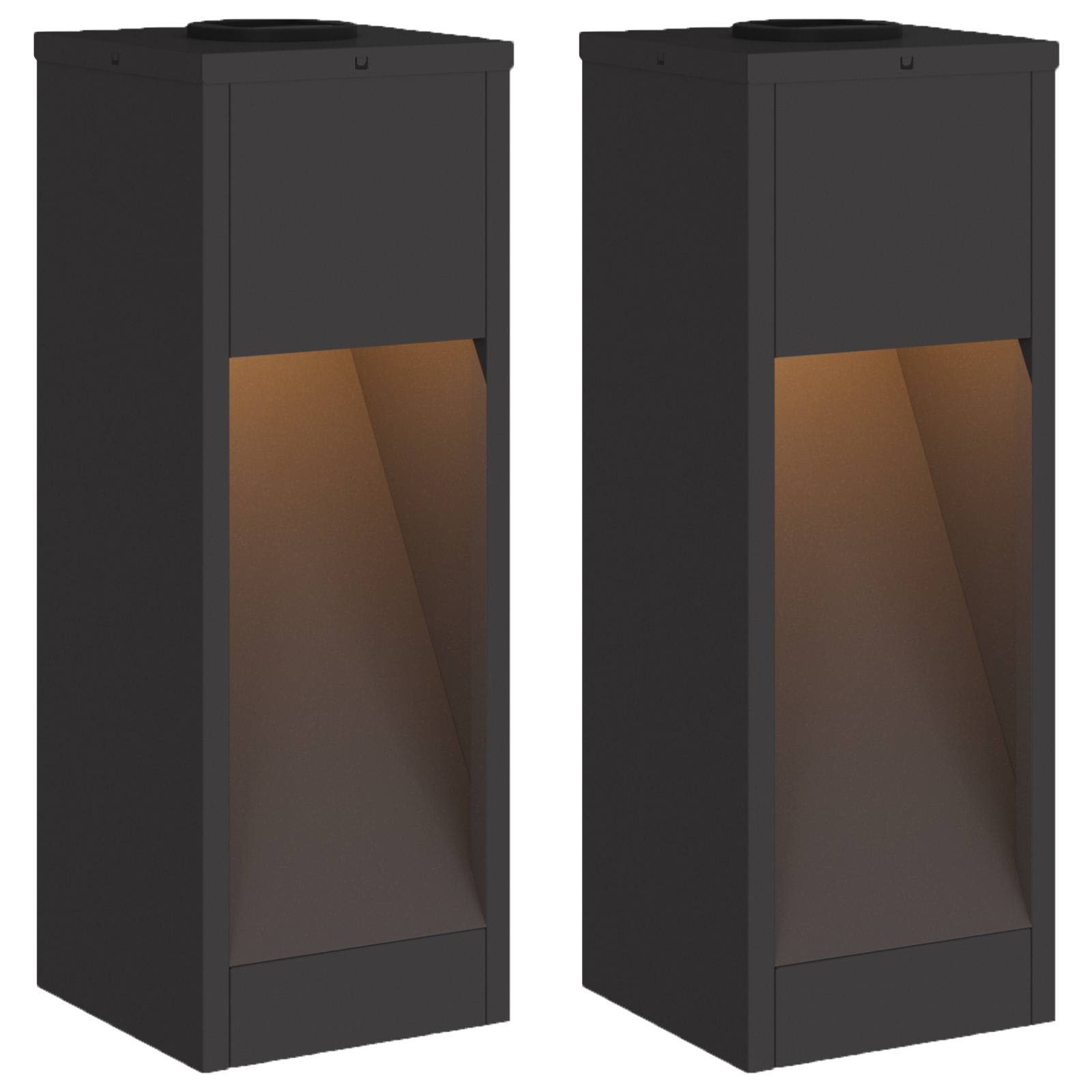 Solar LED Wegeleuchte 2 stk. Warmes Weiß 18 x 18 x 50 cm