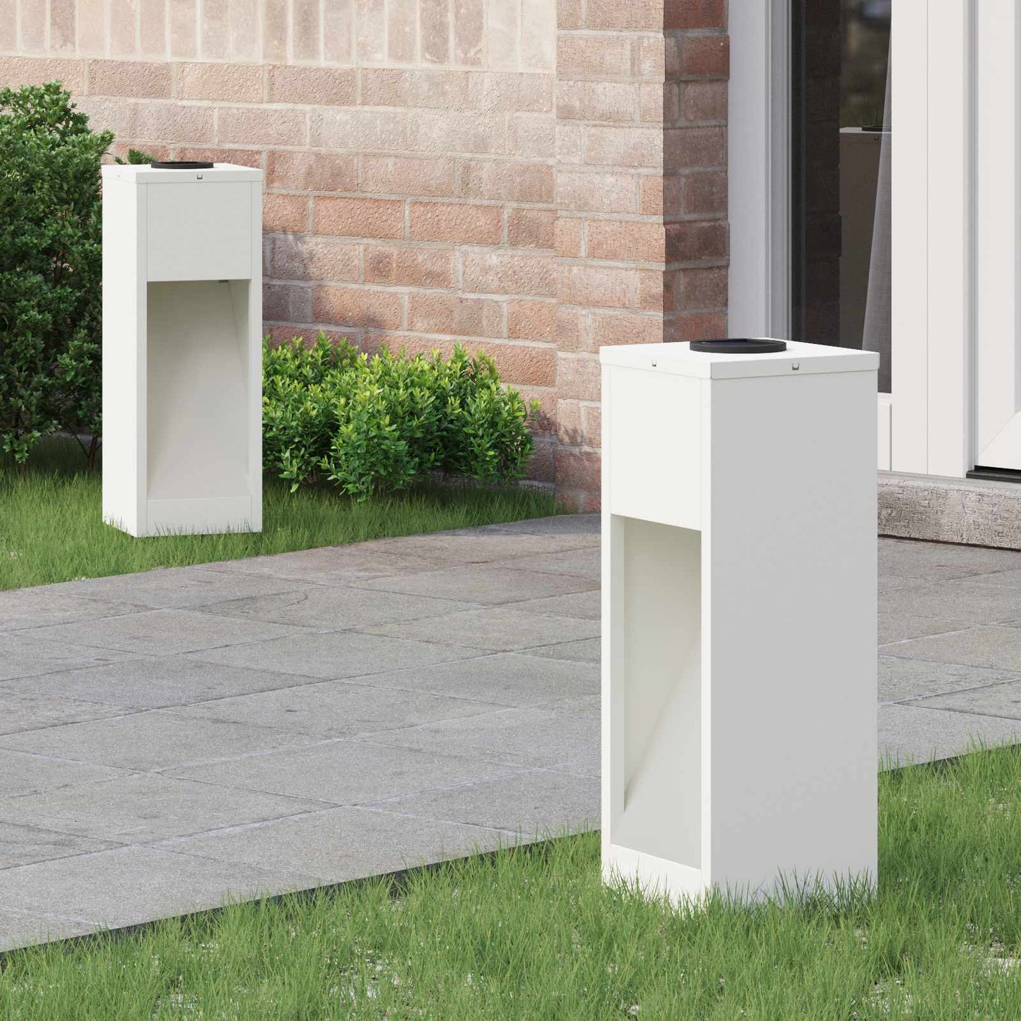 Solar LED Wegeleuchte 2 stk. Warmes Weiß 18 x 18 x 50 cm