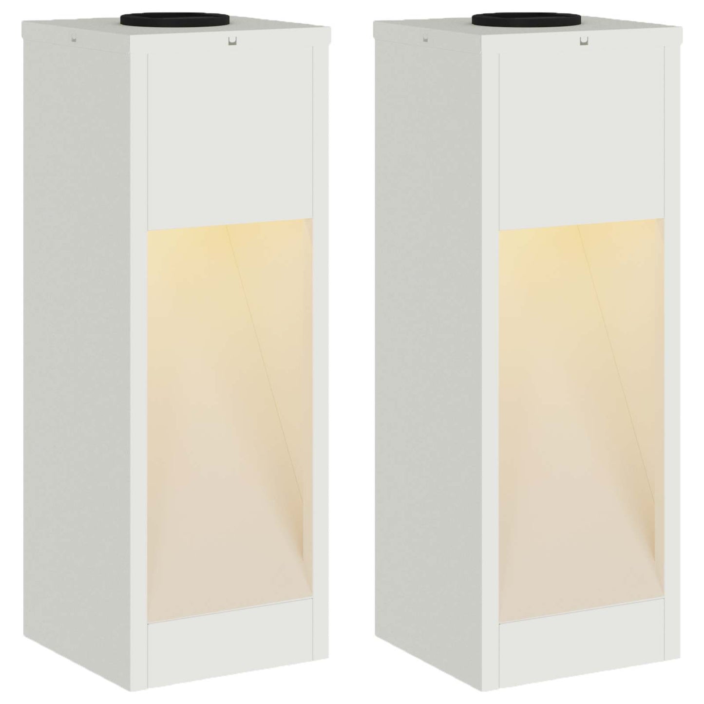 Solar LED Wegeleuchte 2 stk. Warmes Weiß 18 x 18 x 50 cm