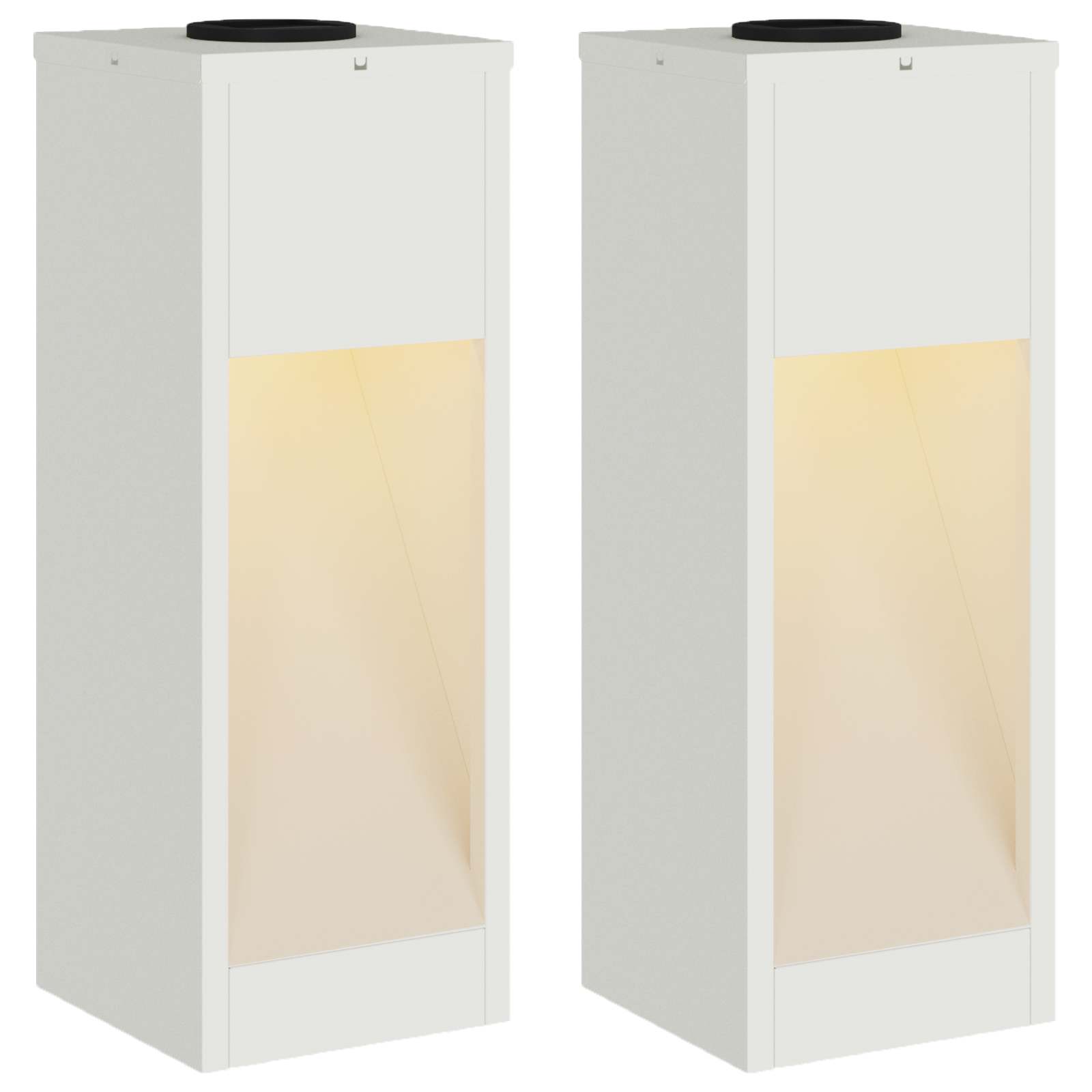 Solar LED Wegeleuchte 2 stk. Warmes Weiß 18 x 18 x 50 cm