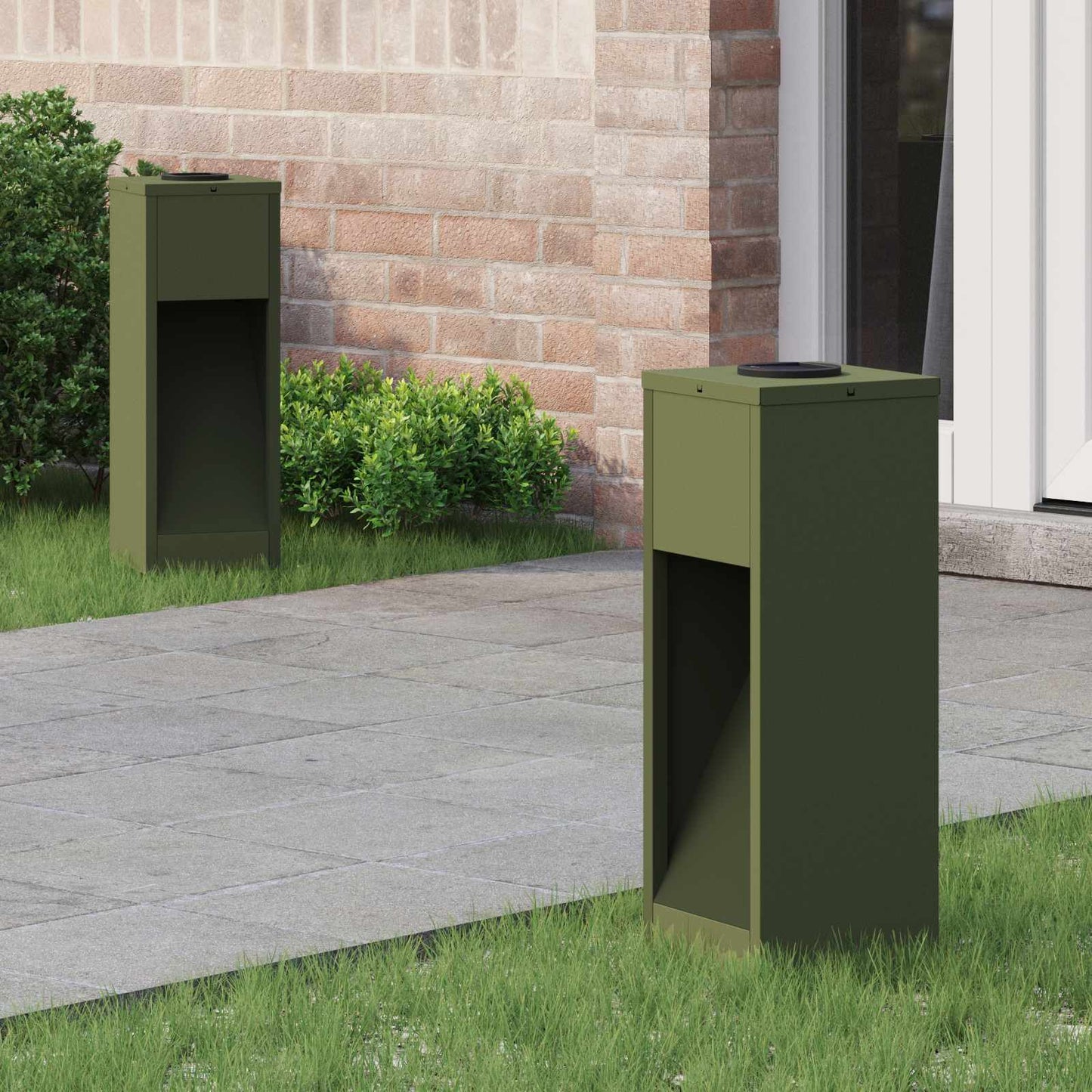 Solar LED Wegeleuchte 2 stk. Warmes Weiß 18 x 18 x 50 cm