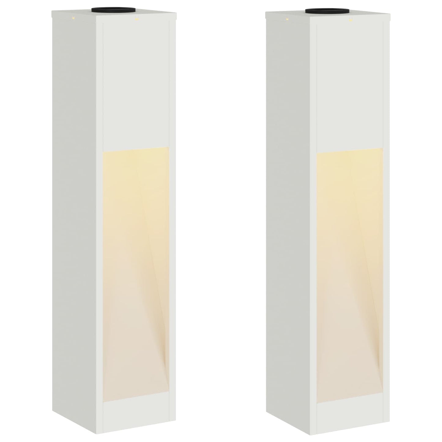 Solar LED Wegeleuchte 2 stk. Warmes Weiß 18 x 18 x 80 cm