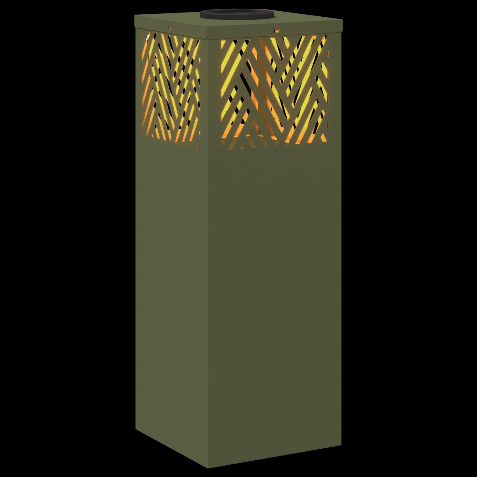 Solar LED Weg Licht 2 stk. Warmes Weiß 18 x 18 x 50 cm