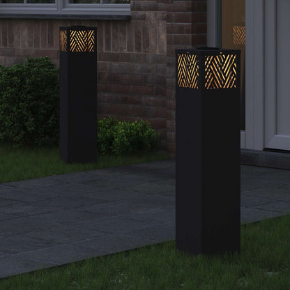 Solar LED Weg Licht 2 stk. Warmes Weiß 18 x 18 x 80 cm
