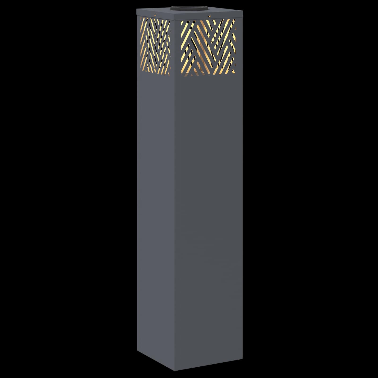 Solar LED Weg Licht 2 stk. Warmes Weiß 18 x 18 x 80 cm