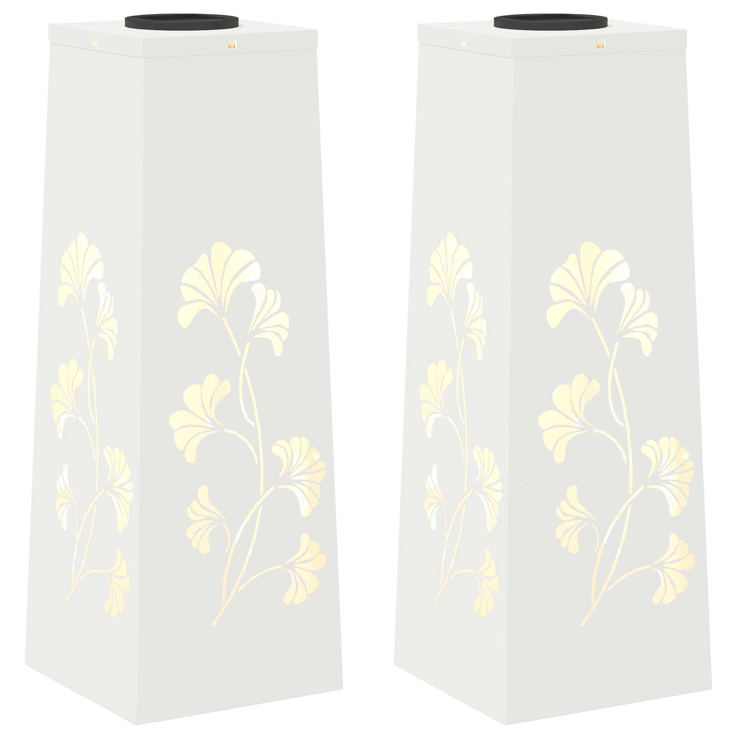 Solar LED Weg Licht 2 stk. Warmes Weiß 18 x 18 x 50 cm