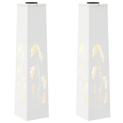 Solar LED Weg Licht 2 stk. Warmes Weiß 18 x 18 x 80 cm