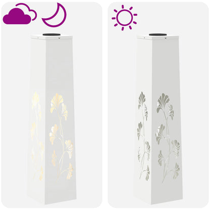 Solar LED Weg Licht 2 stk. Warmes Weiß 18 x 18 x 80 cm