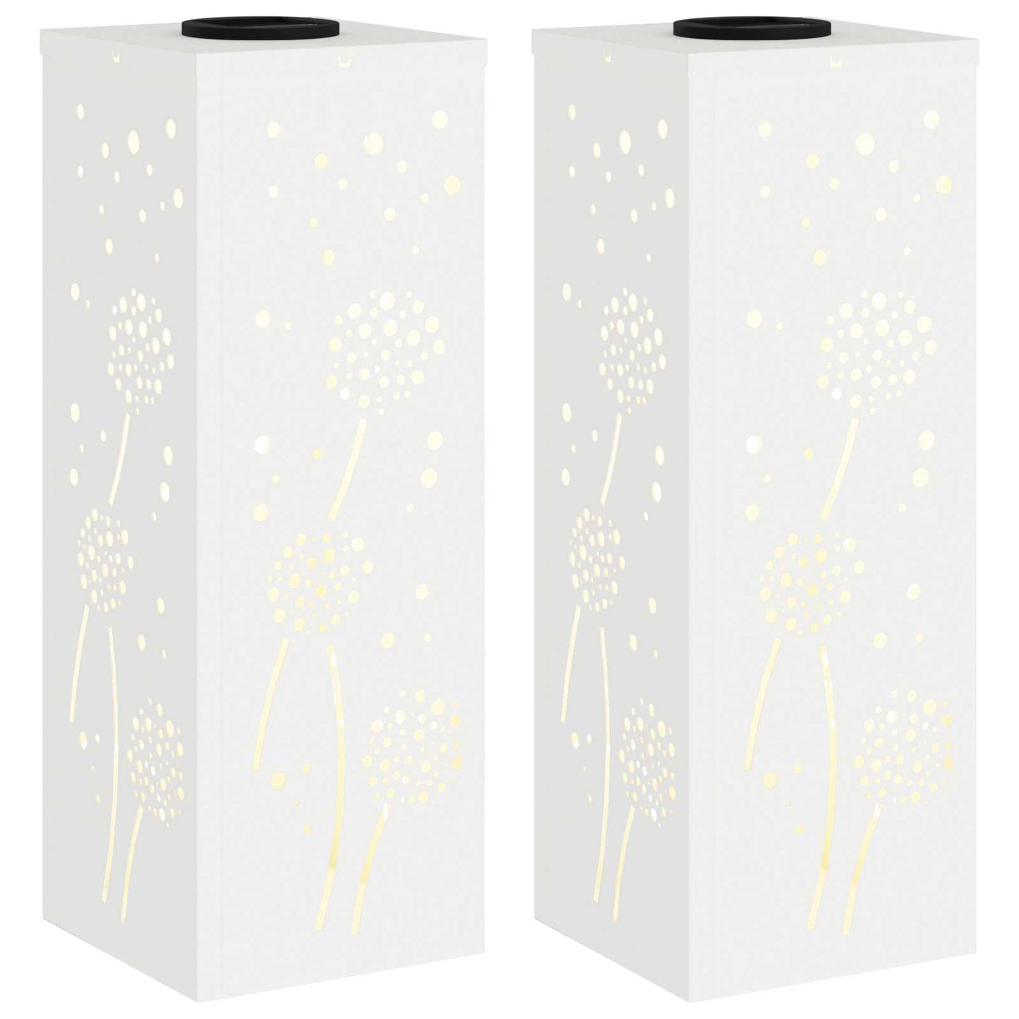 Solar LED Weg Licht 2 stk. Warmes Weiß 18 x 18 x 50 cm