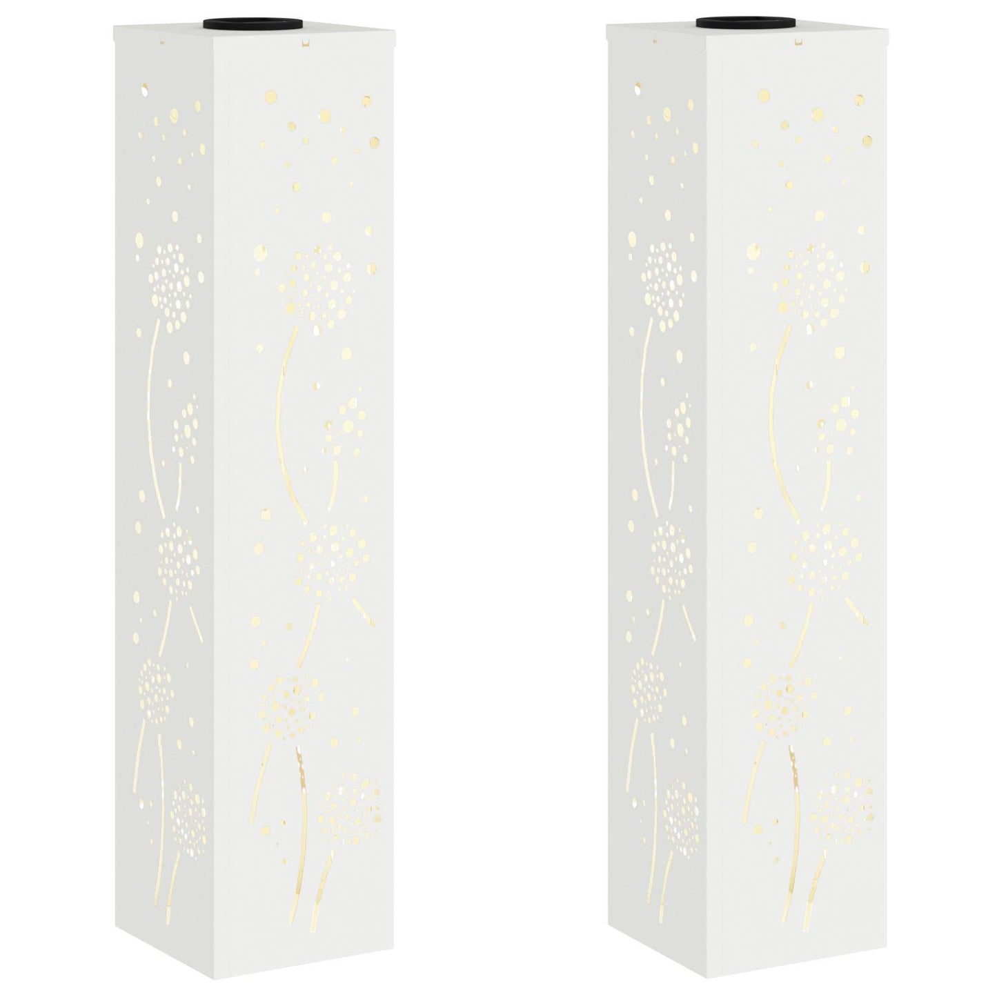 Solar LED Weg Licht 2 stk. Warmes Weiß 18 x 18 x 80 cm