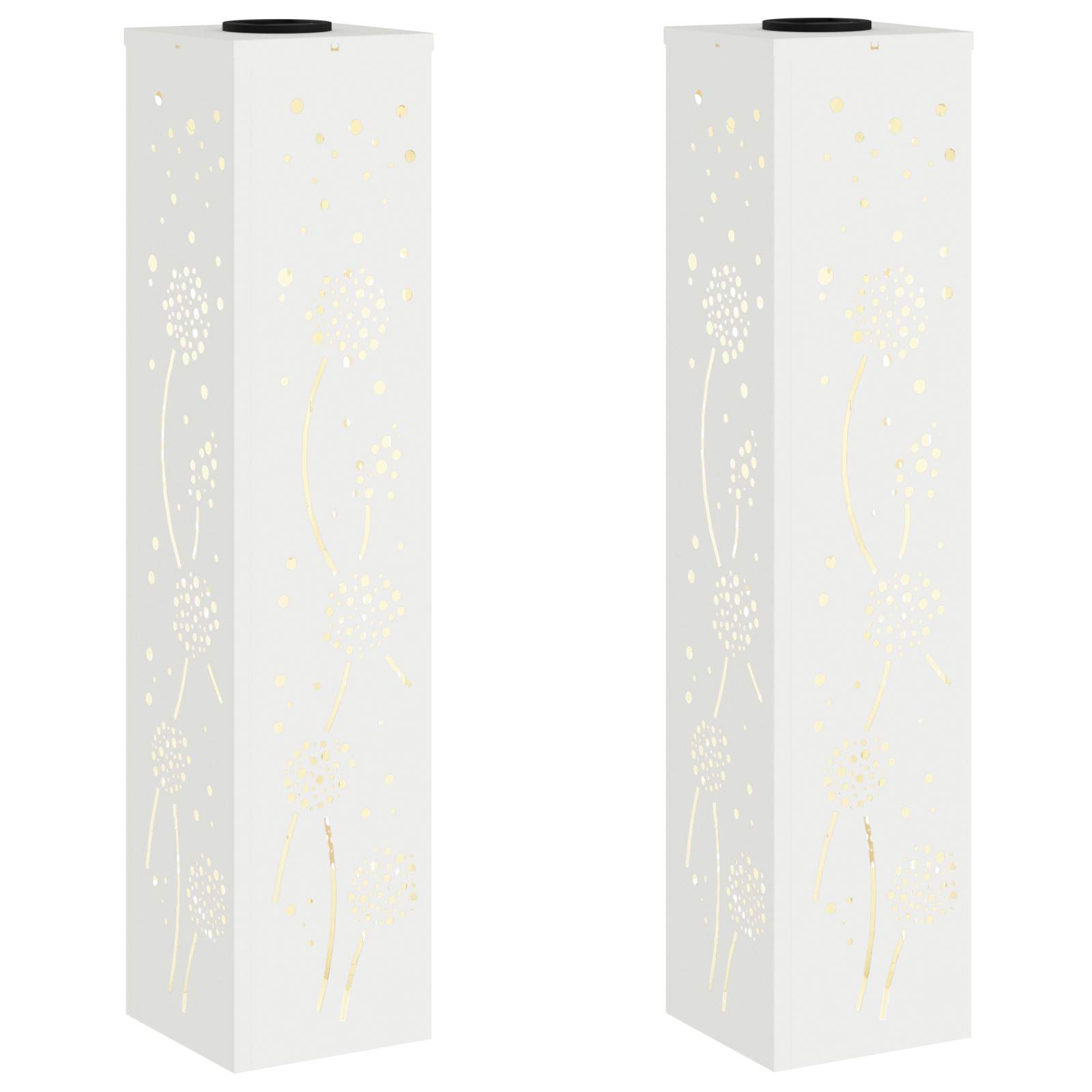 Solar LED Weg Licht 2 stk. Warmes Weiß 18 x 18 x 80 cm