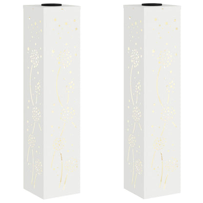 Solar LED Weg Licht 2 stk. Warmes Weiß 18 x 18 x 80 cm