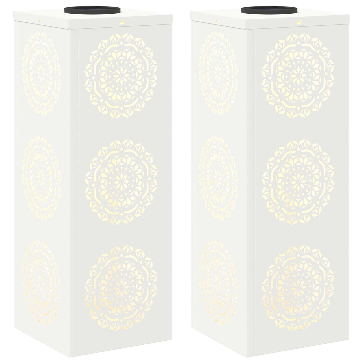 Solar LED Weg Licht 2 stk. Warmes Weiß 18 x 18 x 50 cm