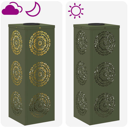 Solar LED Weg Licht 2 stk. Warmes Weiß 18 x 18 x 50 cm