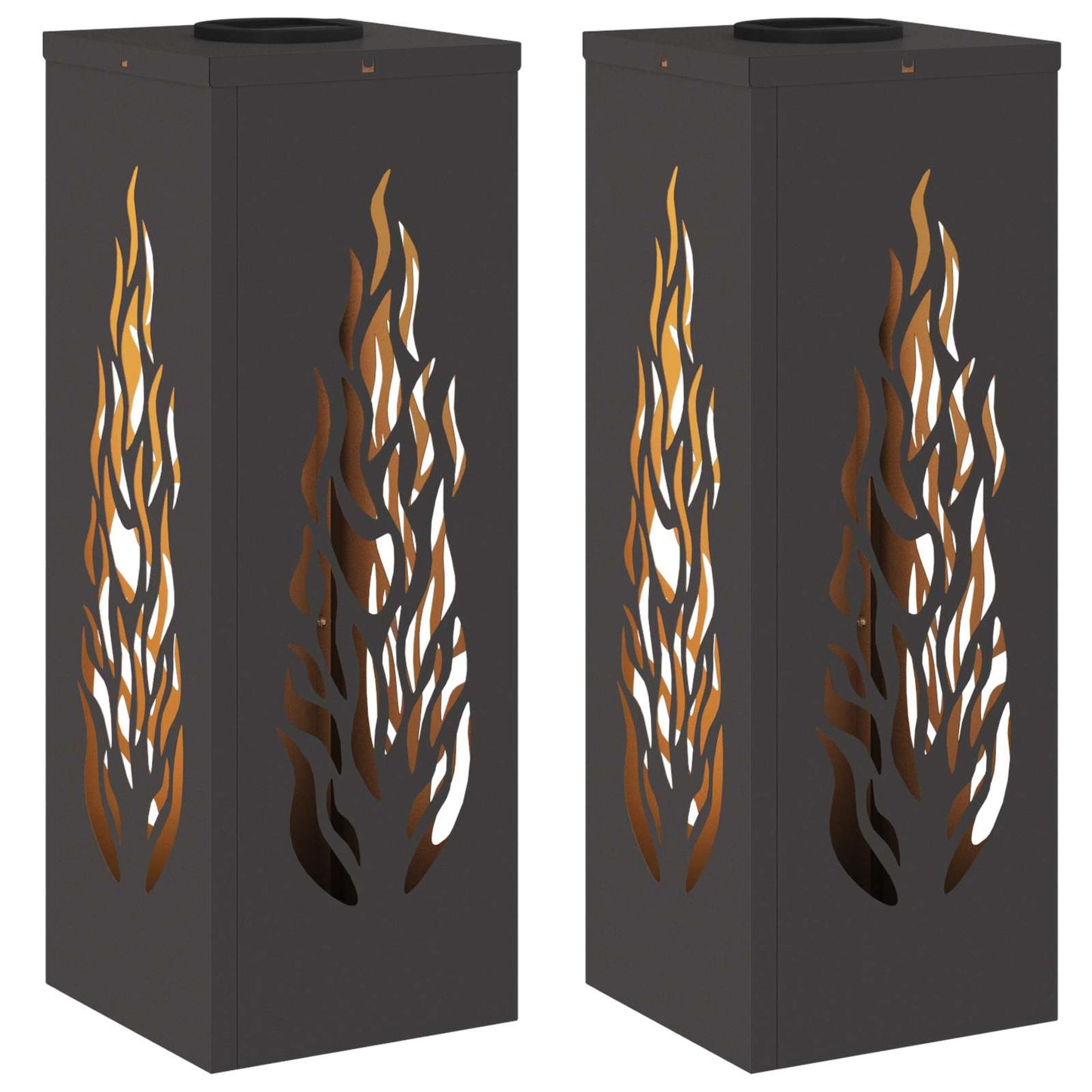 Solar LED Weg Licht 2 stk. Warmes Weiß 18 x 18 x 50 cm