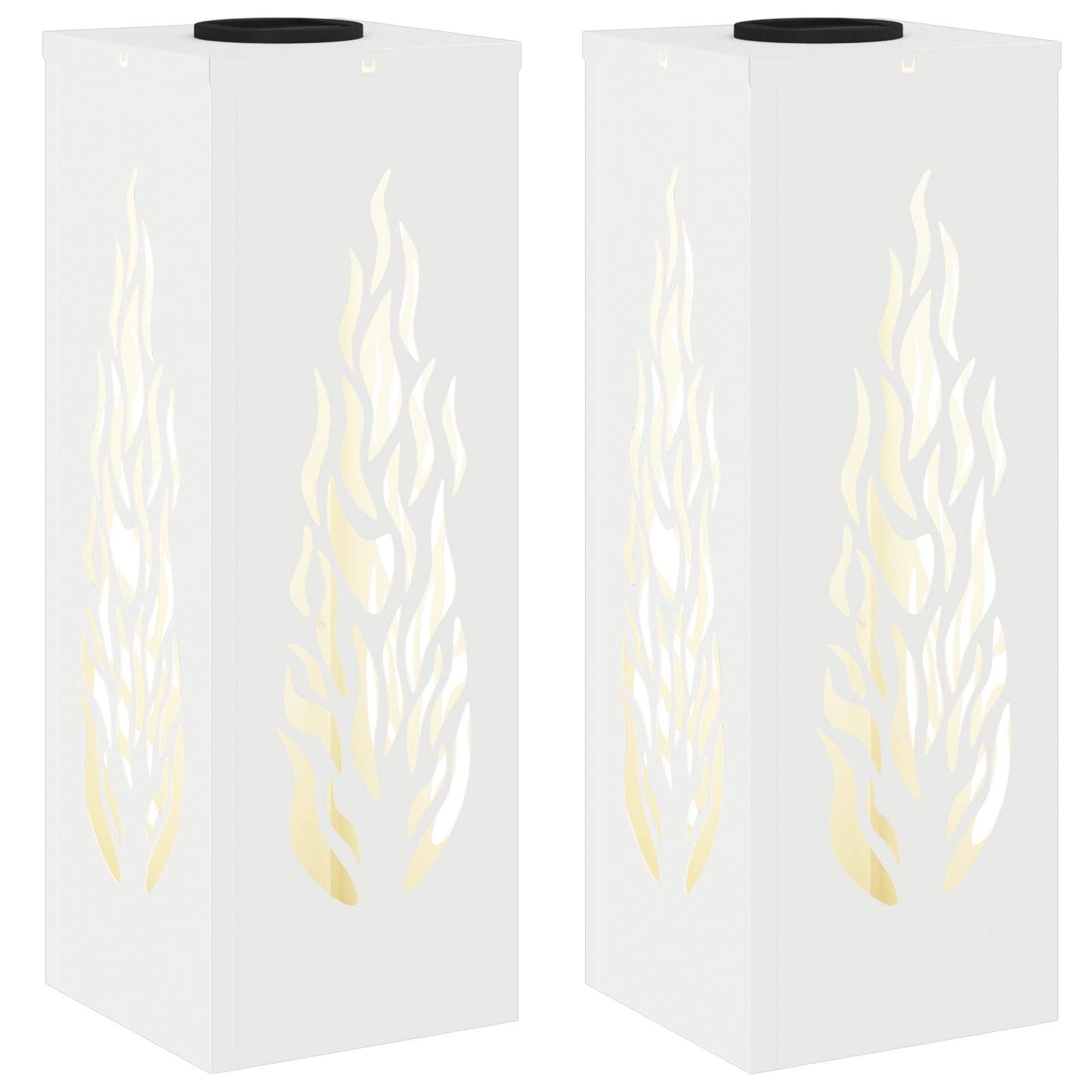 Solar LED Weg Licht 2 stk. Warmes Weiß 18 x 18 x 50 cm