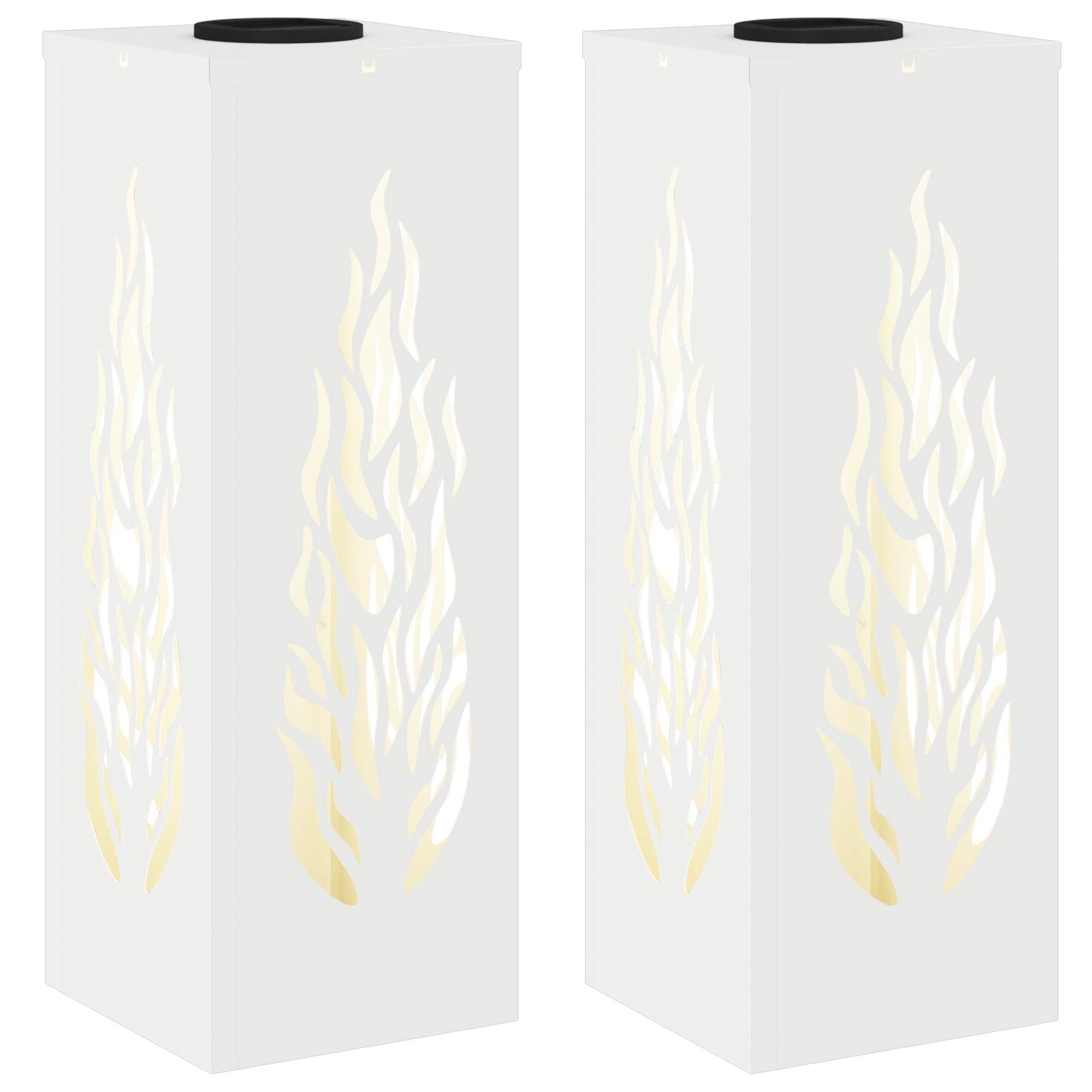 Solar LED Weg Licht 2 stk. Warmes Weiß 18 x 18 x 50 cm