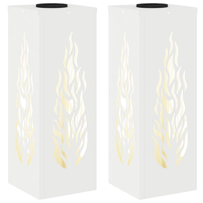 Solar LED Weg Licht 2 stk. Warmes Weiß 18 x 18 x 50 cm
