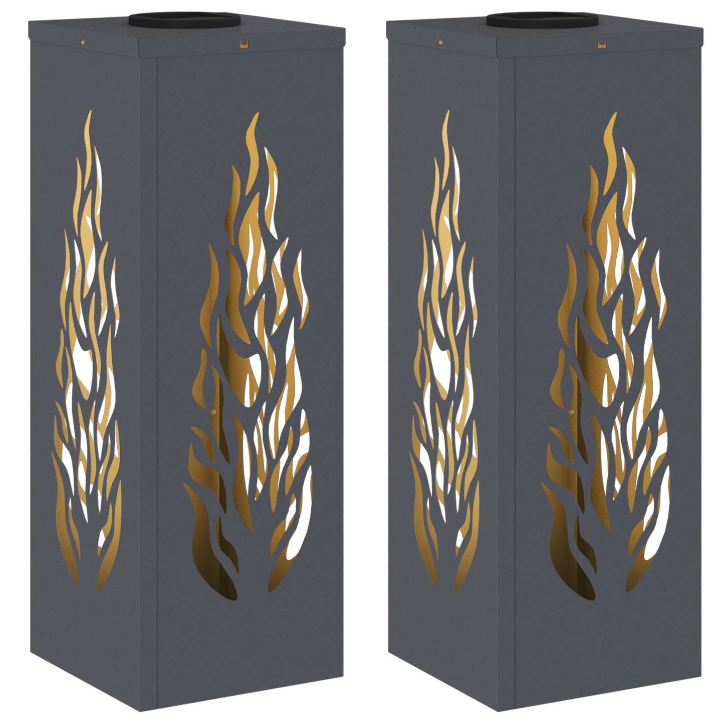 Solar LED Weg Licht 2 stk. Warmes Weiß 18 x 18 x 50 cm