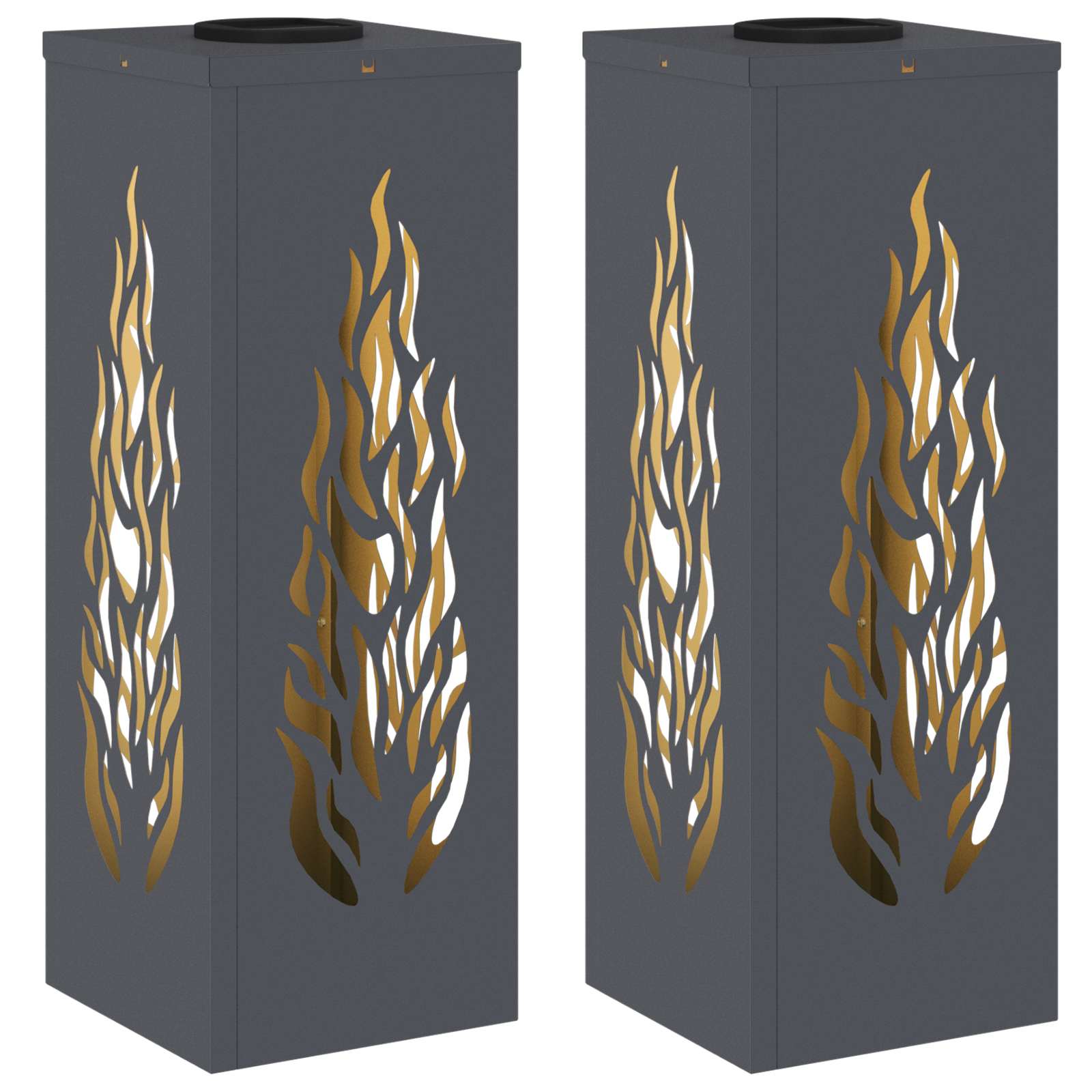 Solar LED Weg Licht 2 stk. Warmes Weiß 18 x 18 x 50 cm