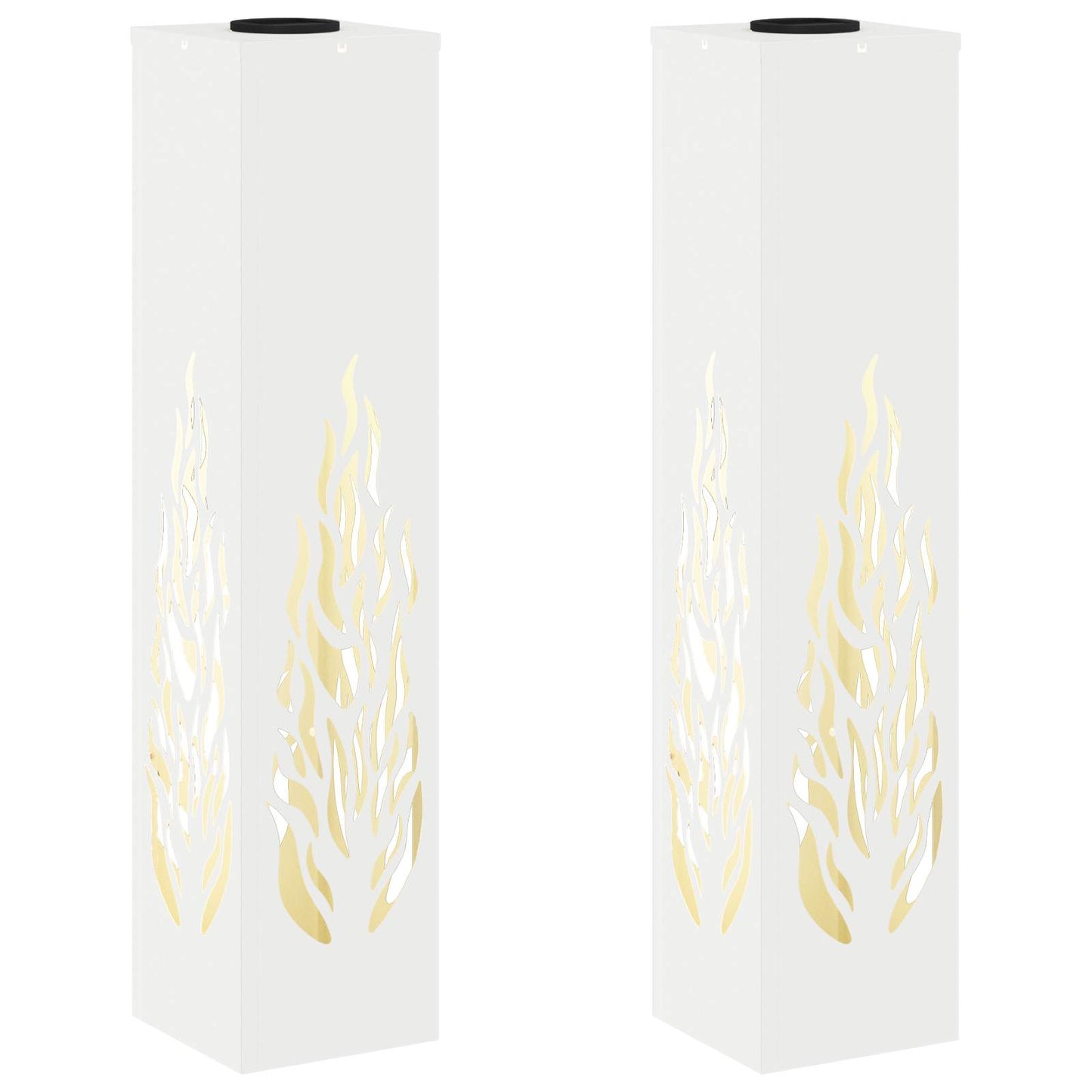 Solar LED Weg Licht 2 stk. Warmes Weiß 18 x 18 x 80 cm