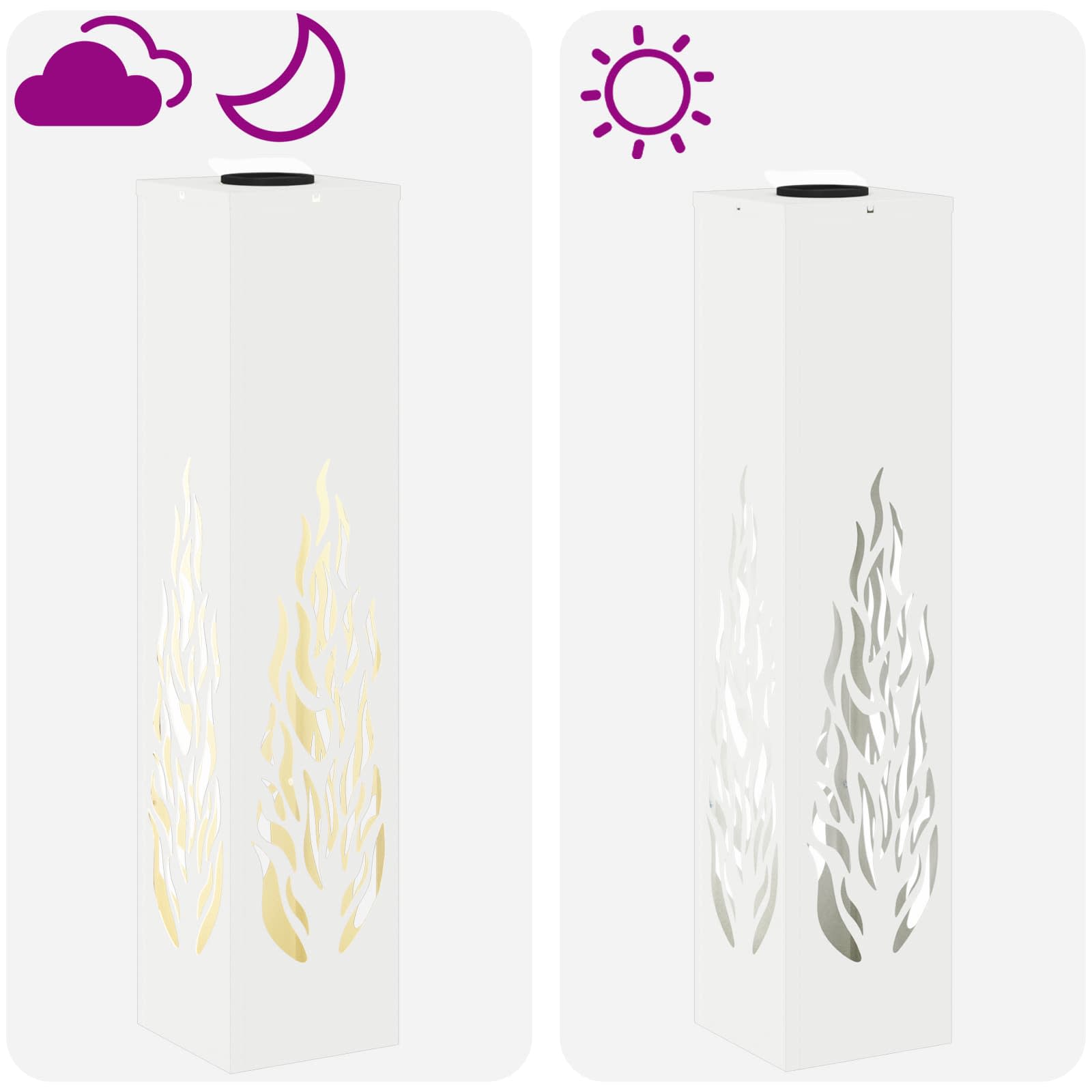 Solar LED Weg Licht 2 stk. Warmes Weiß 18 x 18 x 80 cm
