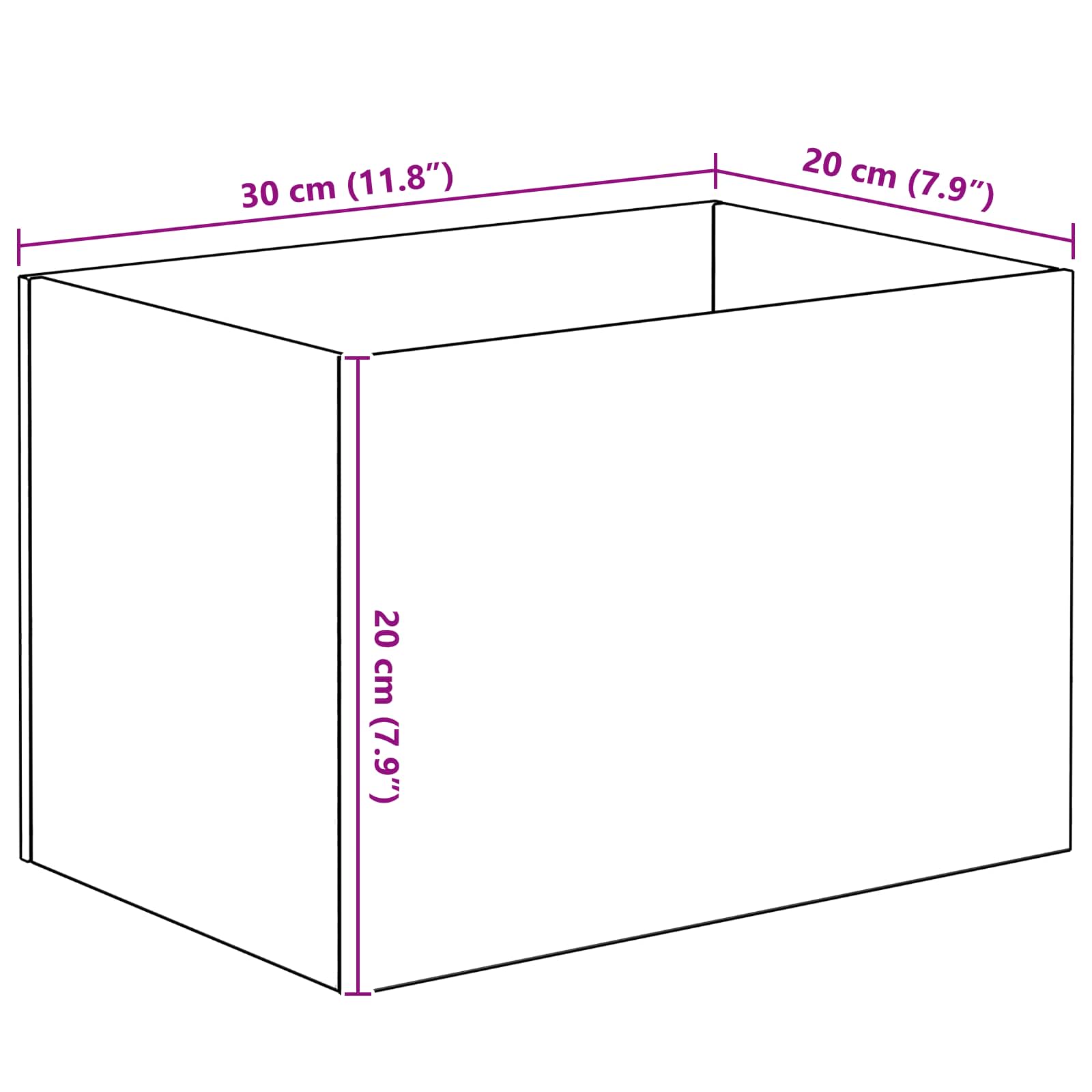 Aquarium mit Speicher Transparent 30 x 20 x 20 cm Glas