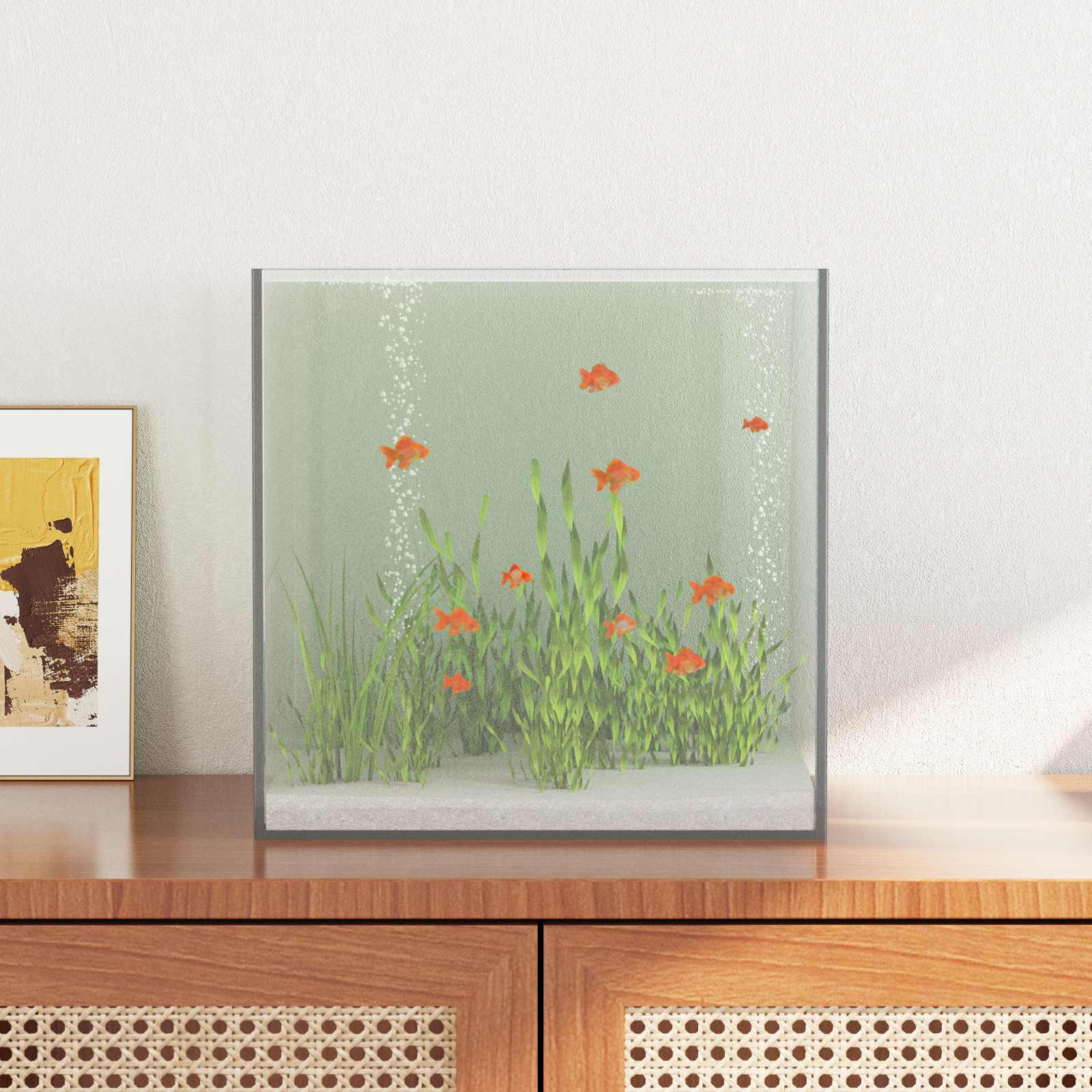 Aquarium mit Speicher Transparent 30 x 30 x 30 cm Glas