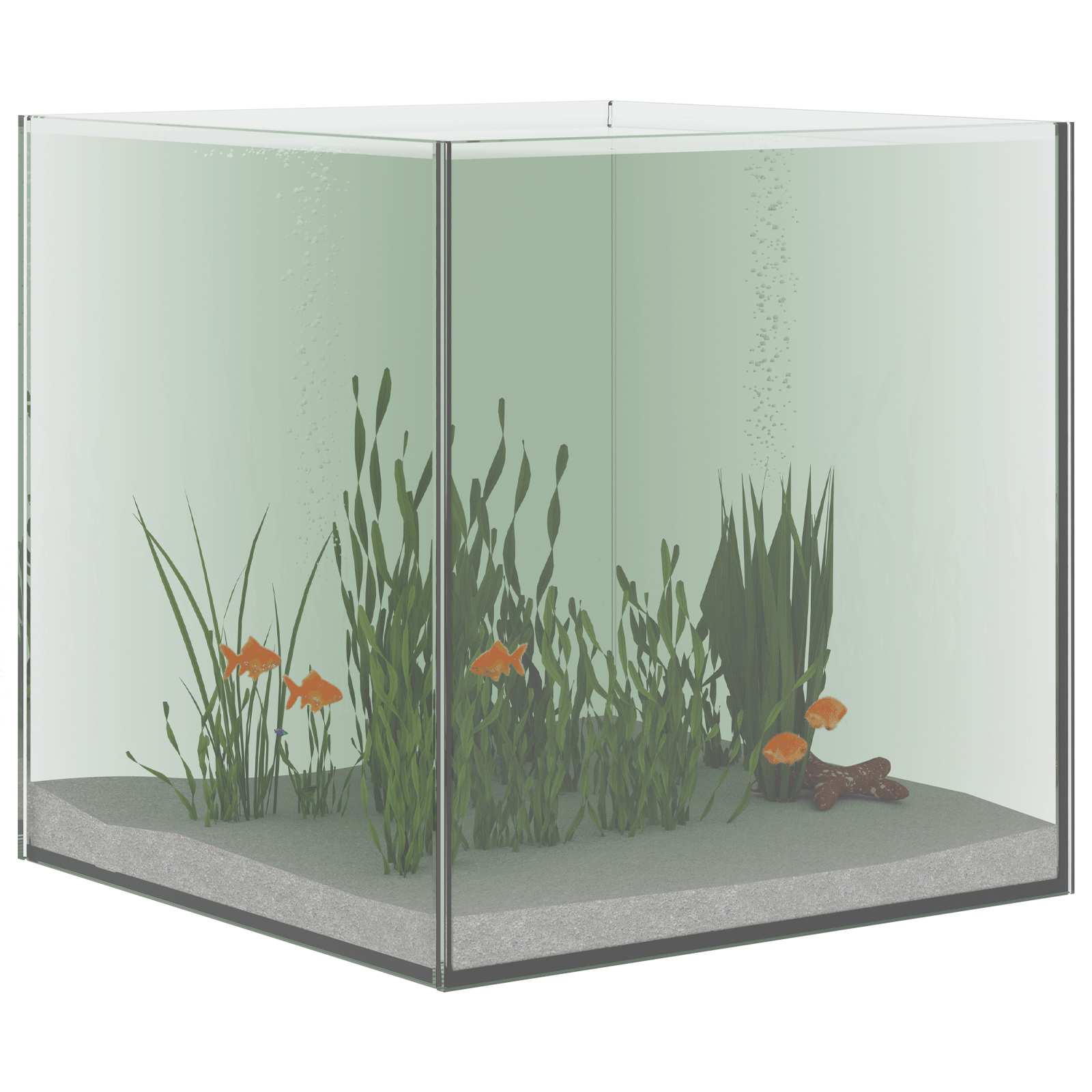 Aquarium mit Speicher Transparent 30 x 30 x 30 cm Glas