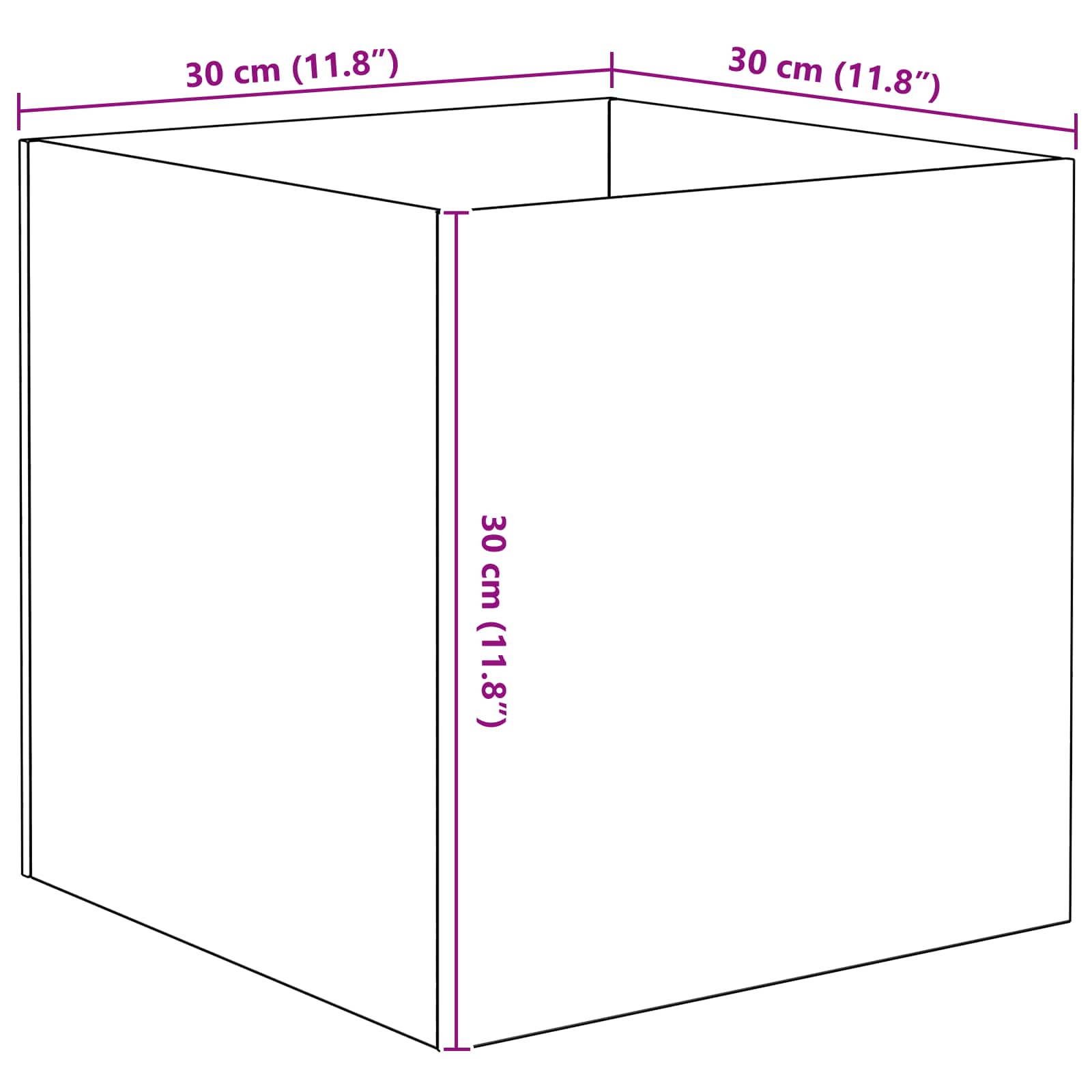 Aquarium mit Speicher Transparent 30 x 30 x 30 cm Glas