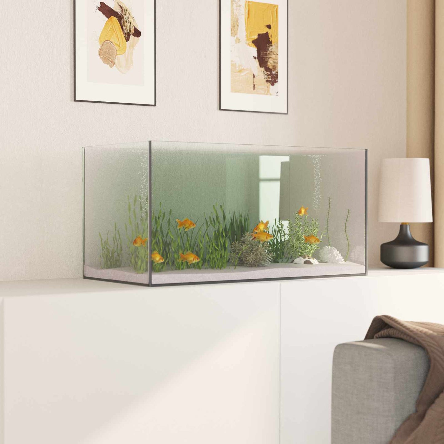 Aquarium mit Speicher Transparent 60 x 30 x 30 cm Glas