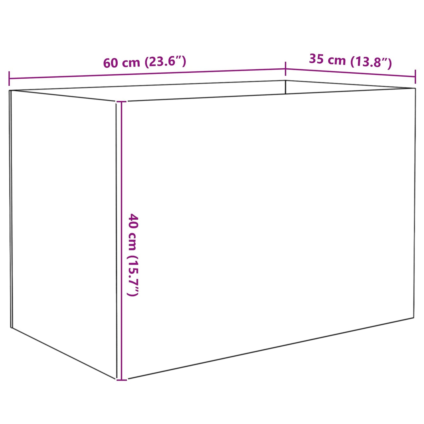 Aquarium mit Speicher Transparent 60 x 35 x 40 cm Glas