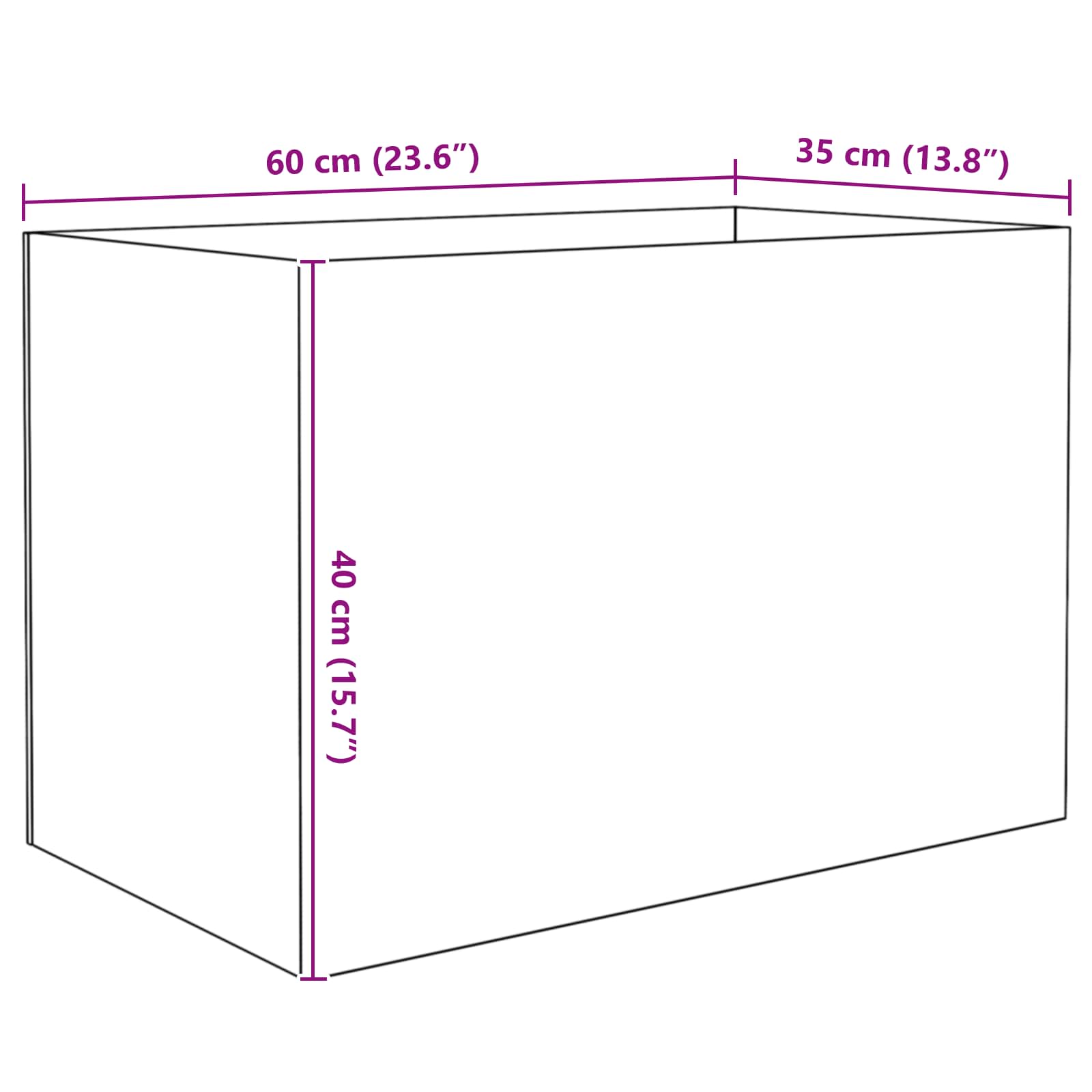 Aquarium mit Speicher Transparent 60 x 35 x 40 cm Glas