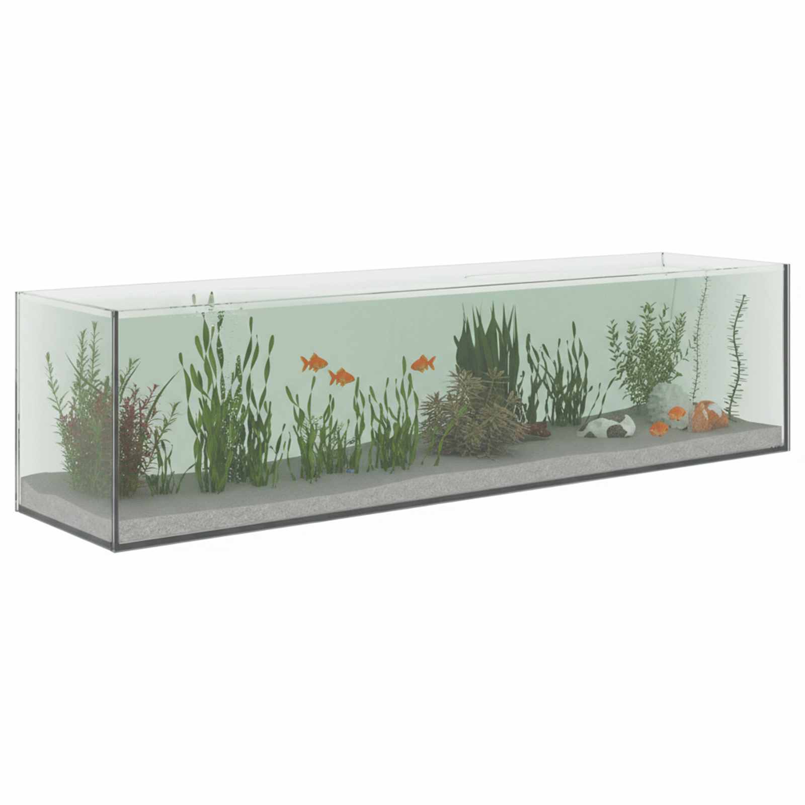 Aquarium mit Speicher Transparent 80 x 20 x 20 cm Glas