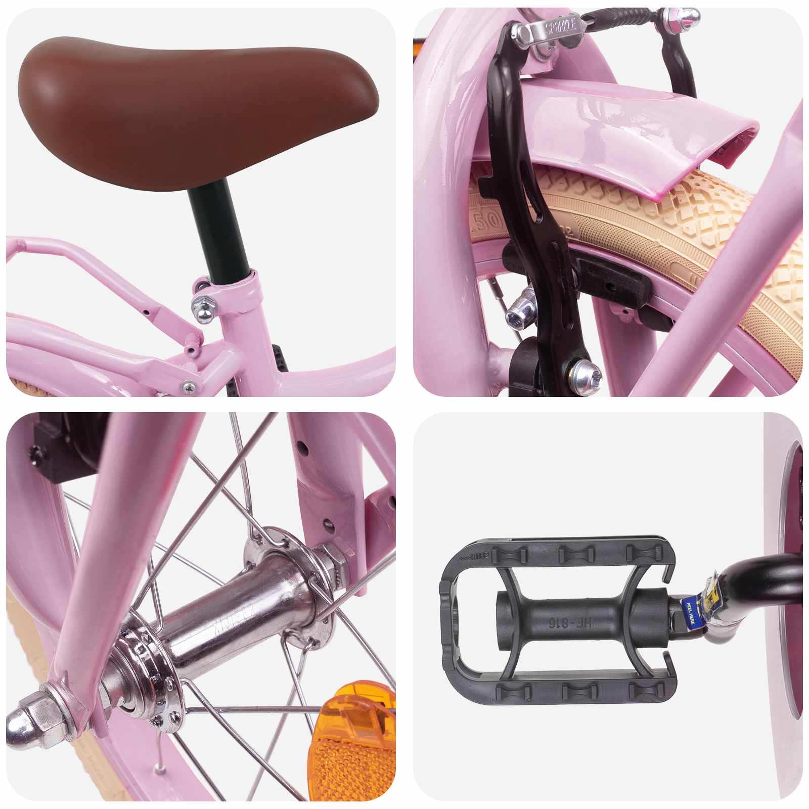 Kinderfahrrad 12 Zoll for 2 to 4 years old Hellrosa