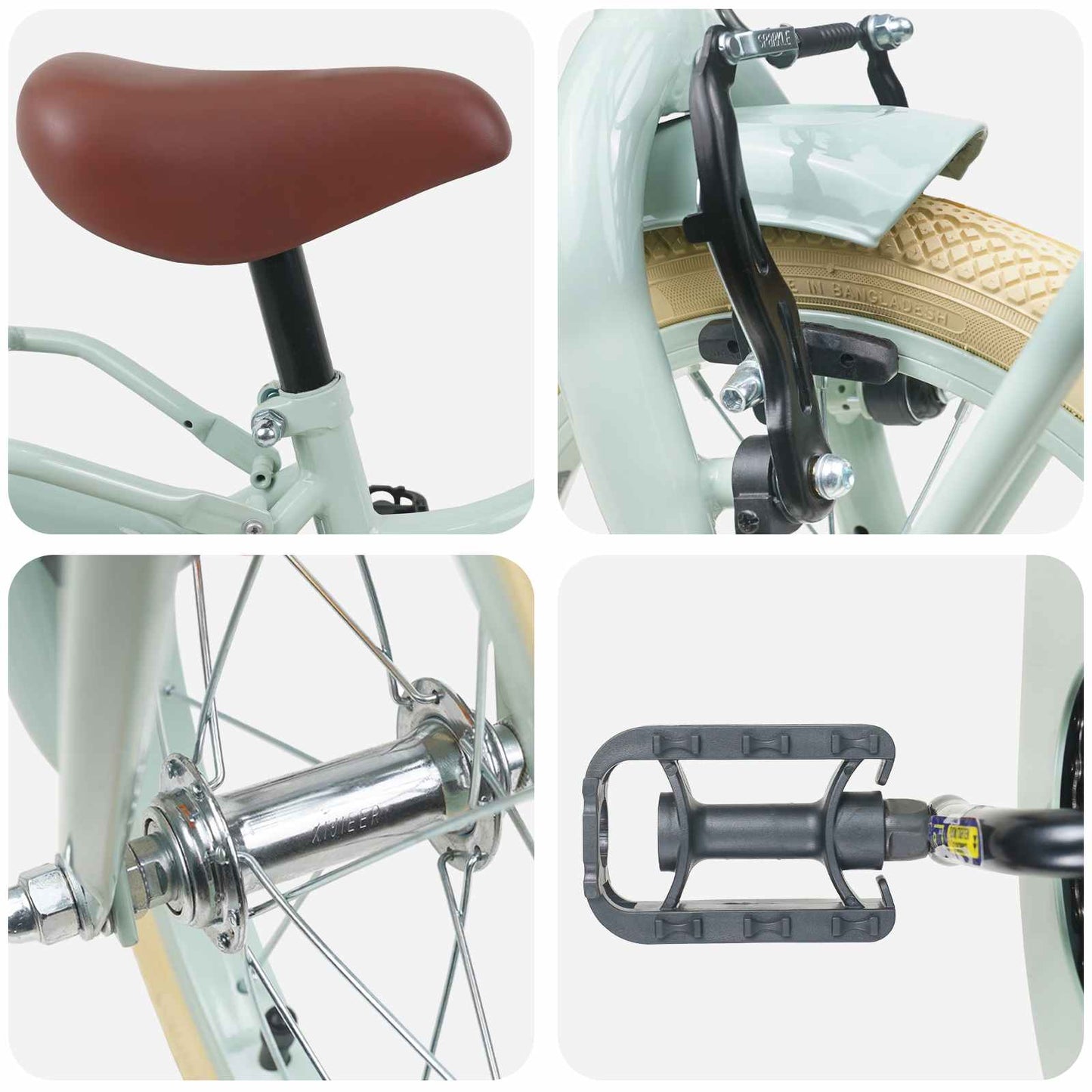 Kinderfahrrad 12 Zoll for 2 to 4 years old Hellgrün