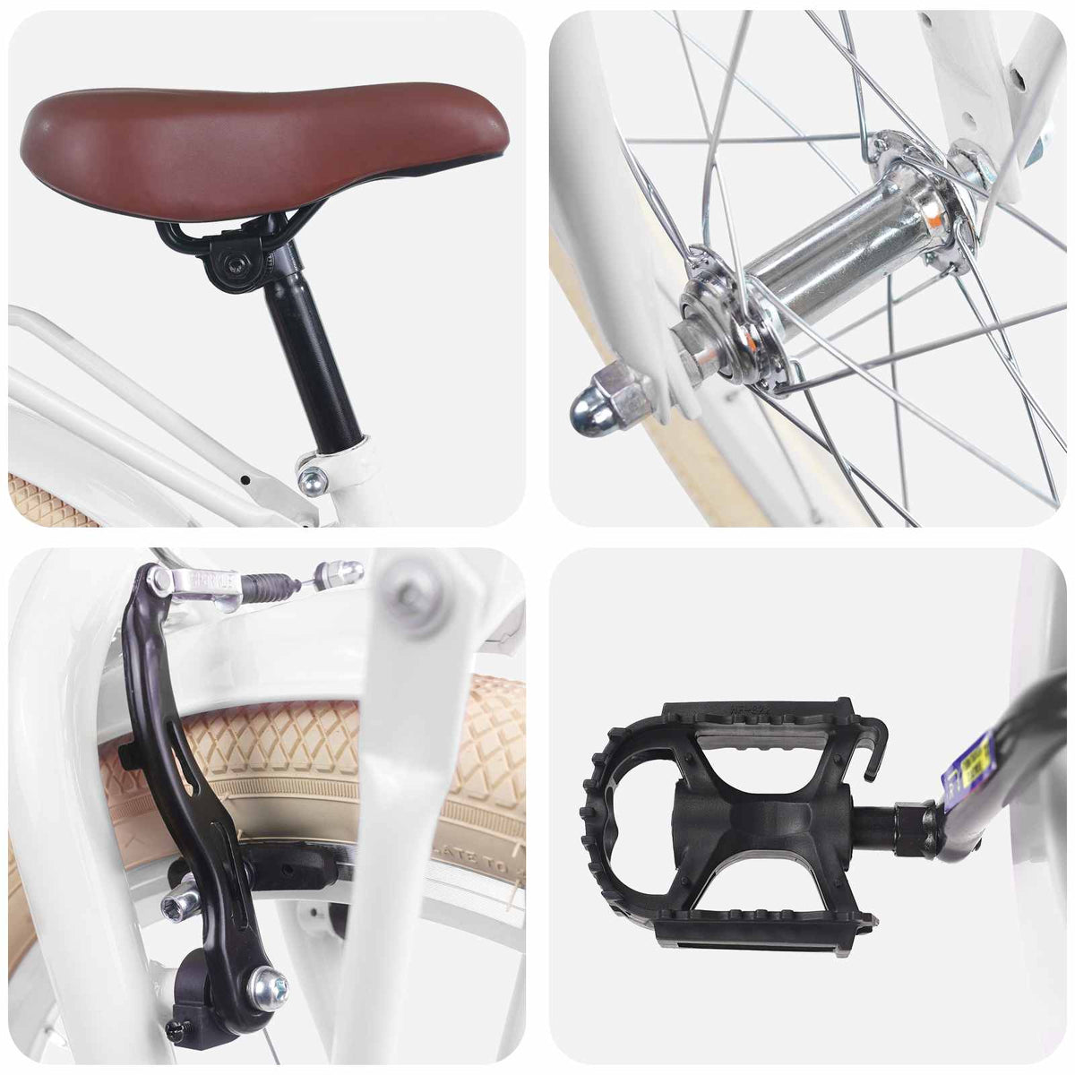 Kinderfahrrad 18 Zoll for 5-7 Years Old Weiß
