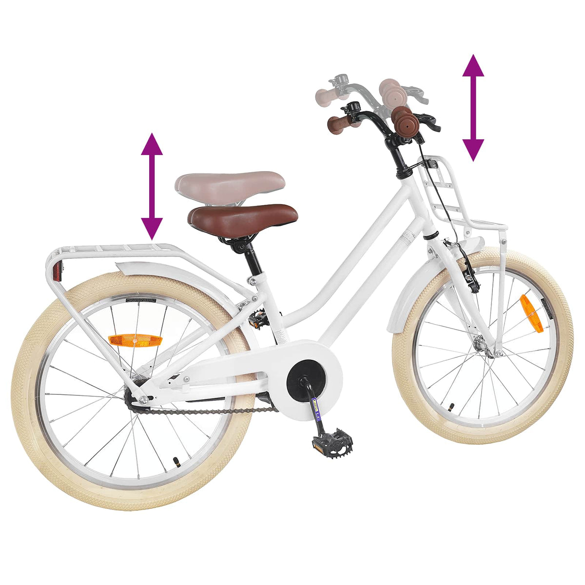 Kinderfahrrad 18 Zoll for 5-7 Years Old Weiß