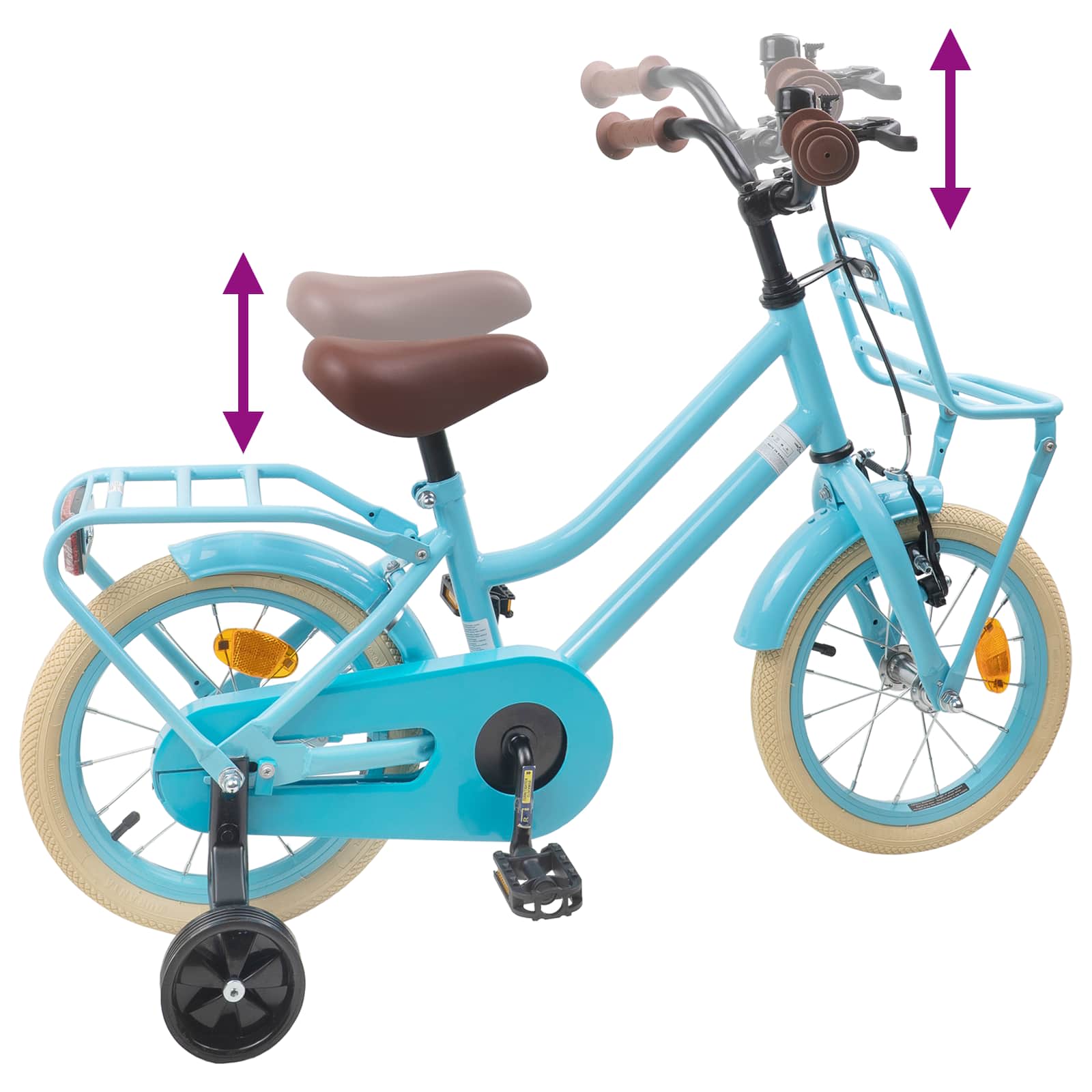 Kinderfahrrad 16 Zoll for 4-6 Years Old Himmelblau