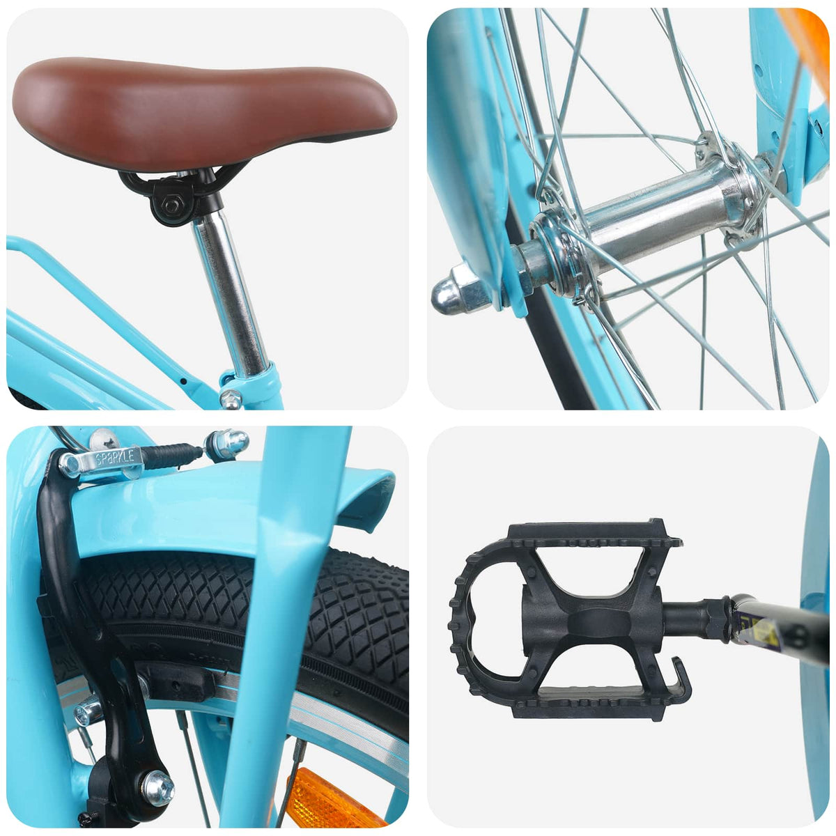 Kinderfahrrad 18 Zoll for 5-7 Years Old Himmelblau