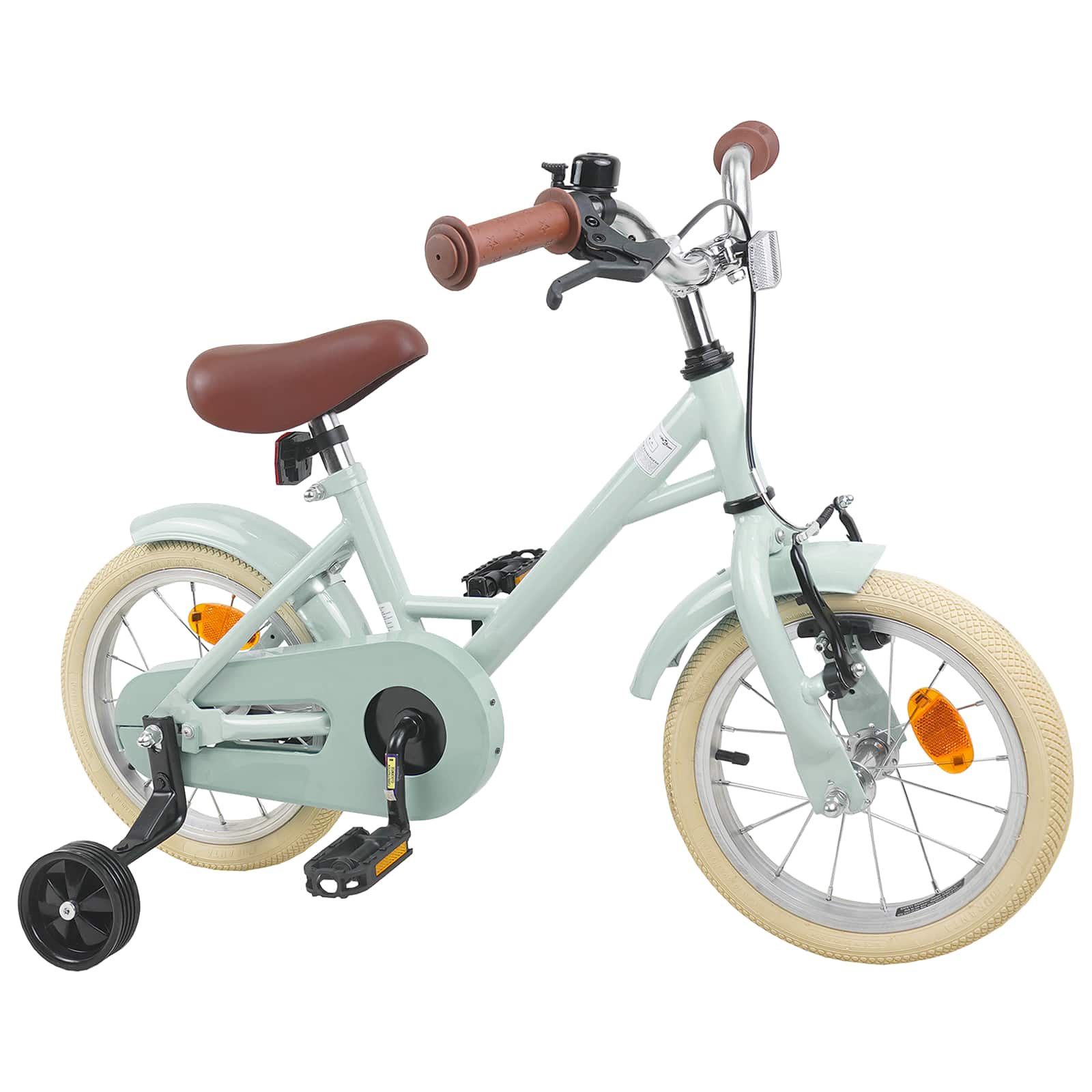 Kinderfahrrad 14 Zoll for 3-5 Years Old Hellgrün