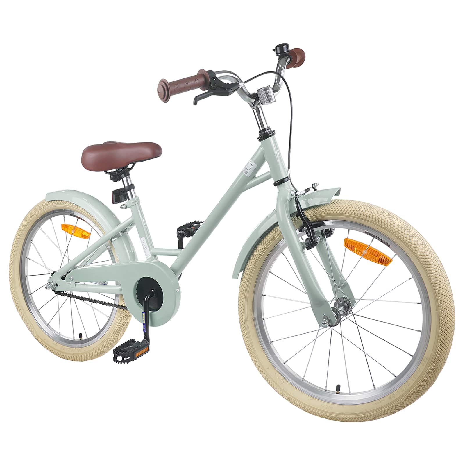 Kinderfahrrad 18 Zoll for 5-7 Years Old Hellgrün