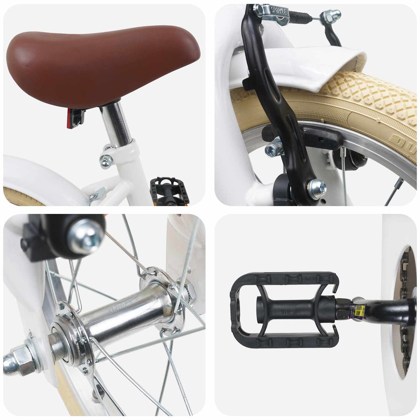 Kinderfahrrad 12 Zoll for 2 to 4 years old Weiß