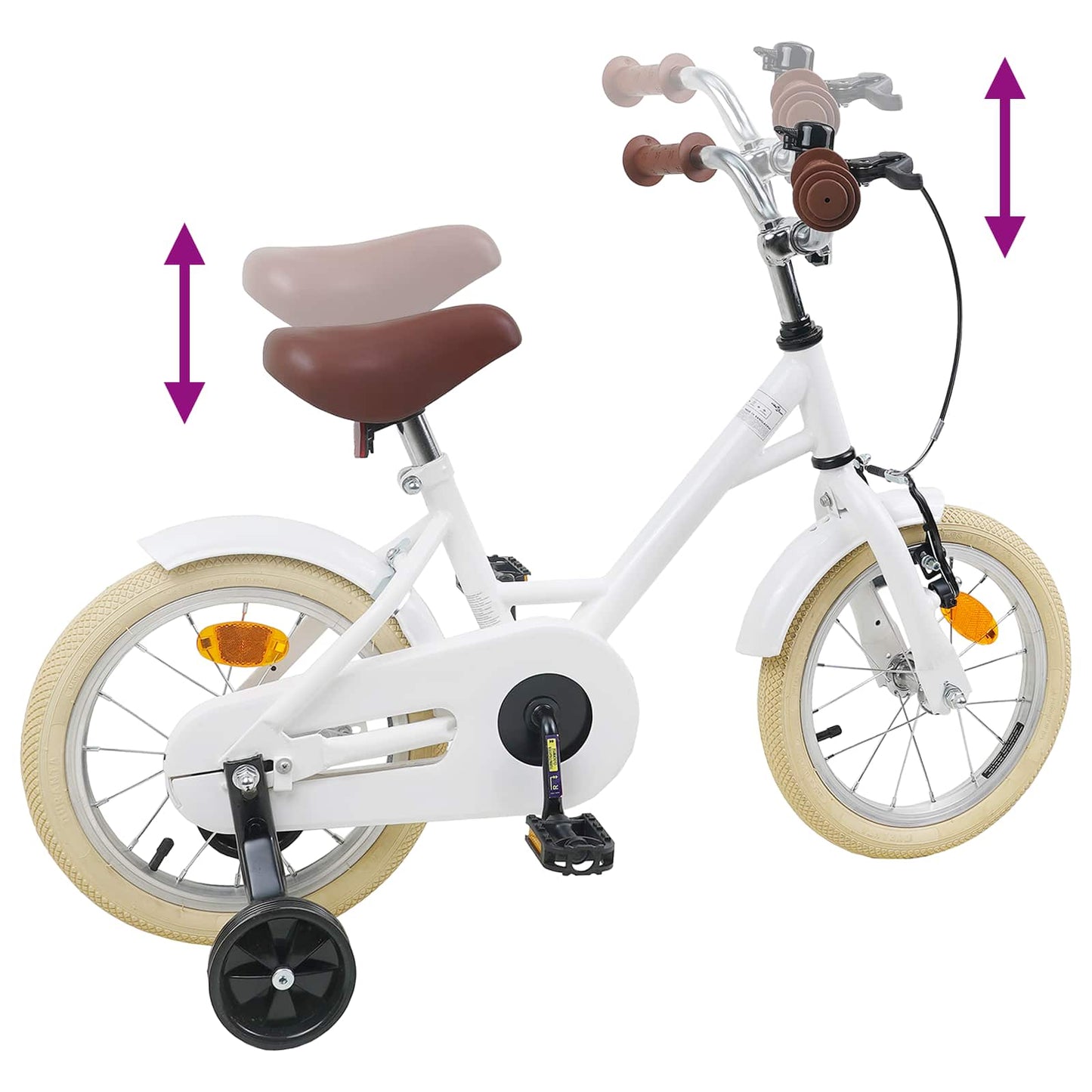 Kinderfahrrad 12 Zoll for 2 to 4 years old Weiß