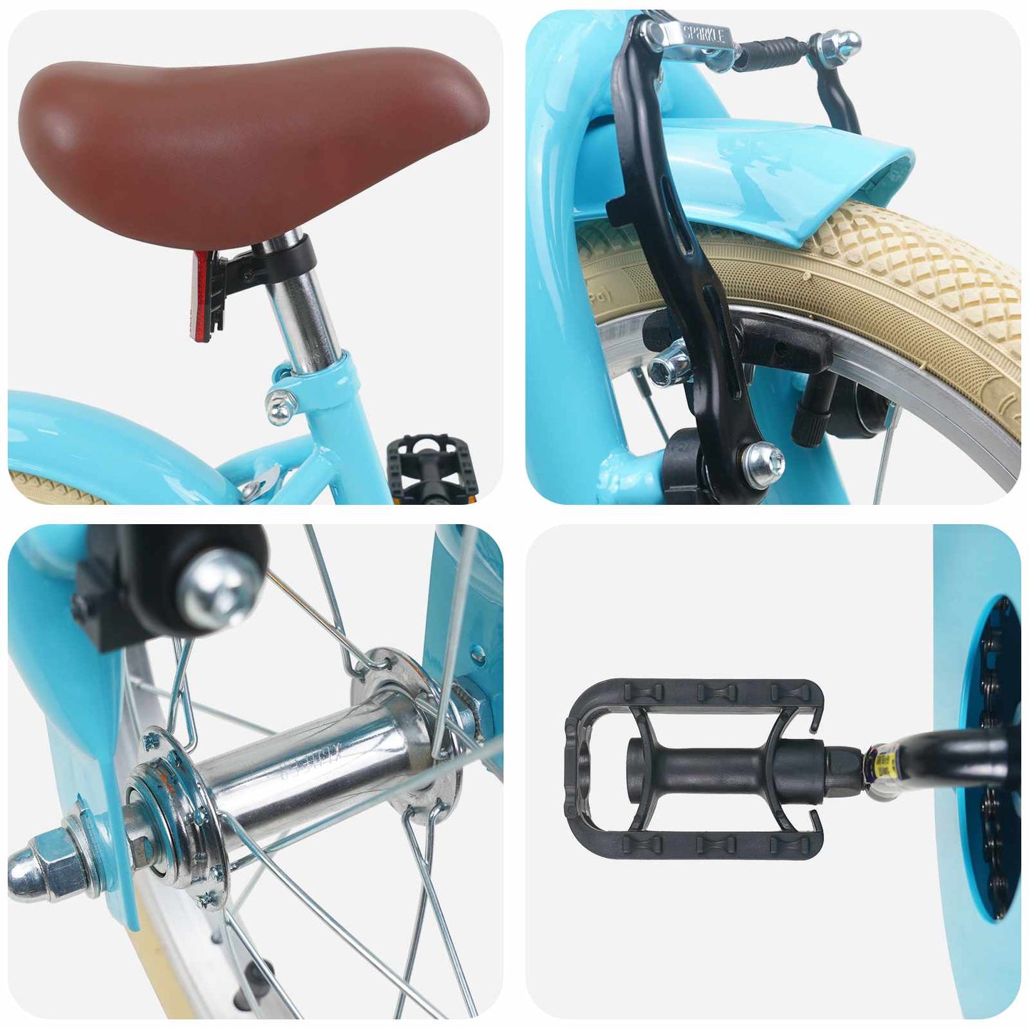 Kinderfahrrad 16 Zoll for 4-6 Years Old Himmelblau