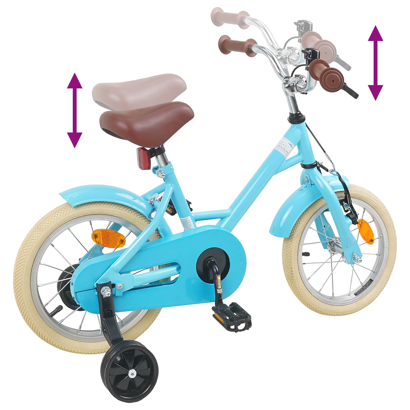 Kinderfahrrad 16 Zoll for 4-6 Years Old Himmelblau