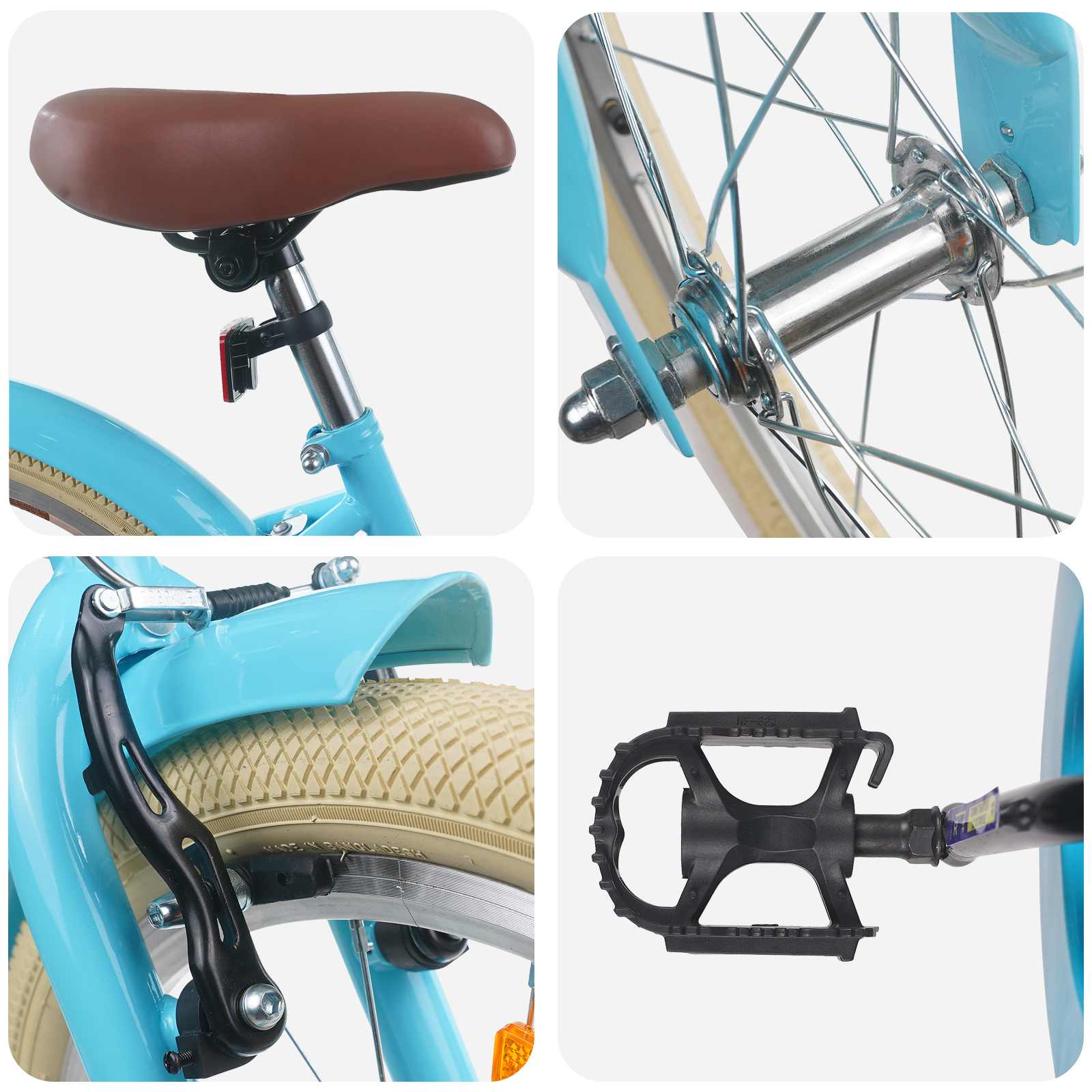 Kinderfahrrad 18 Zoll for 5-7 Years Old Himmelblau
