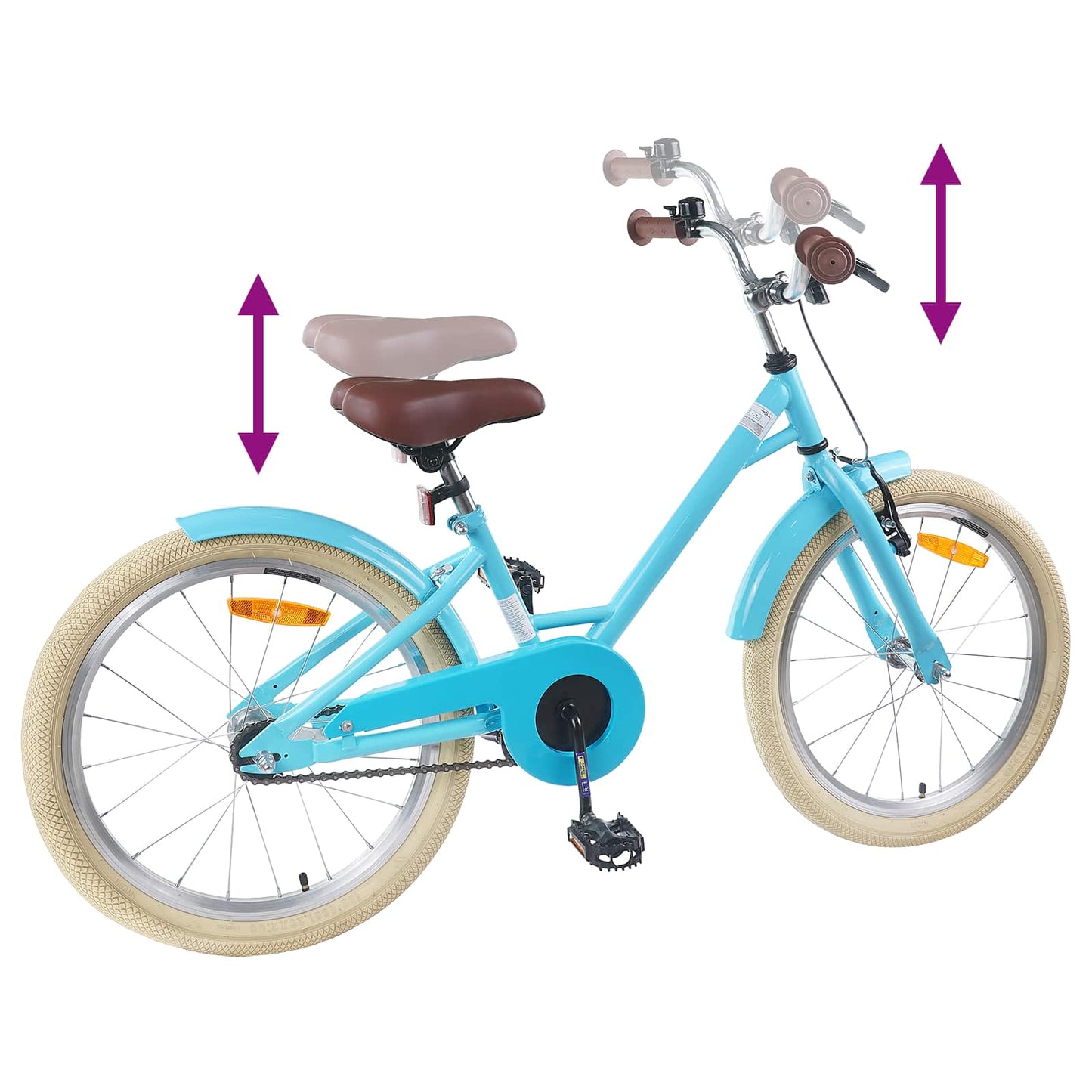 Kinderfahrrad 18 Zoll for 5-7 Years Old Himmelblau