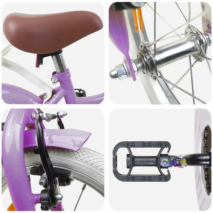 Kinderfahrrad 12 Zoll für 2-4 Jahre alt Lila